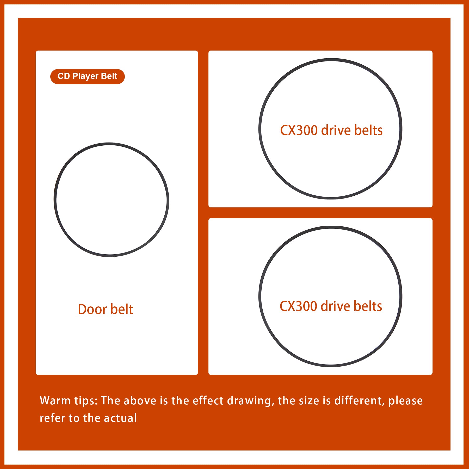 Cx300 2 Drive Belt & 1 Door Belt Replace For Cdp Cx300 Cd Players Cdp Cx350 Cdp Cx355 Cdp Cx691 421606101 (3/Pack)