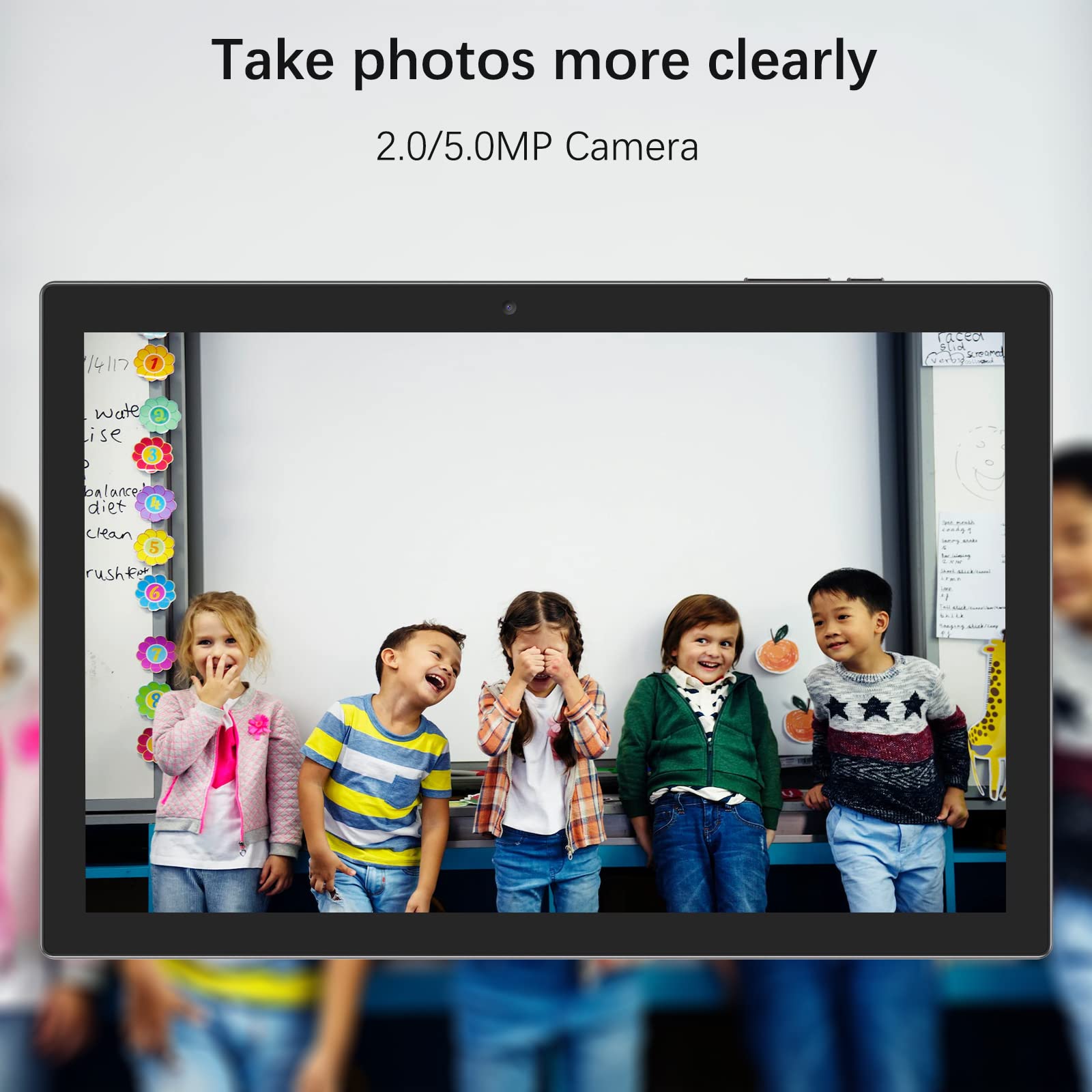 10 Inch Tablet, 64Gb Storage Tablets, Android 11 Tab, 512Gb Expandable, 8Mp+2Mp Camera, 1.5Ghz Cpu Quad Core Processor, 2Gb Ram