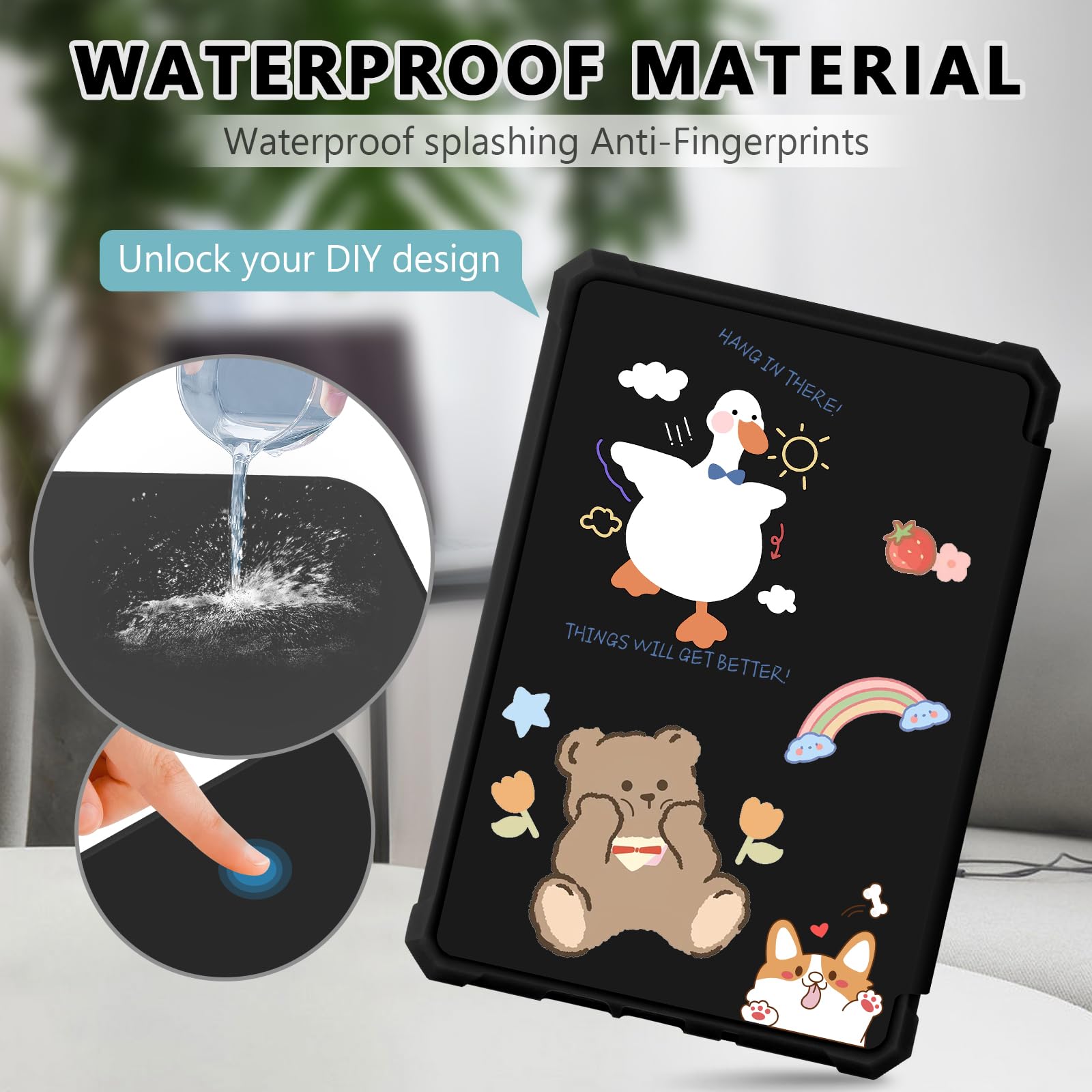 Fuwang Kindle Paperwhite Case For 6.8'' E Readers, Slim & Lightweight, Full Protection, Auto Sleep/Wake, Magnetic Closure, Thoug