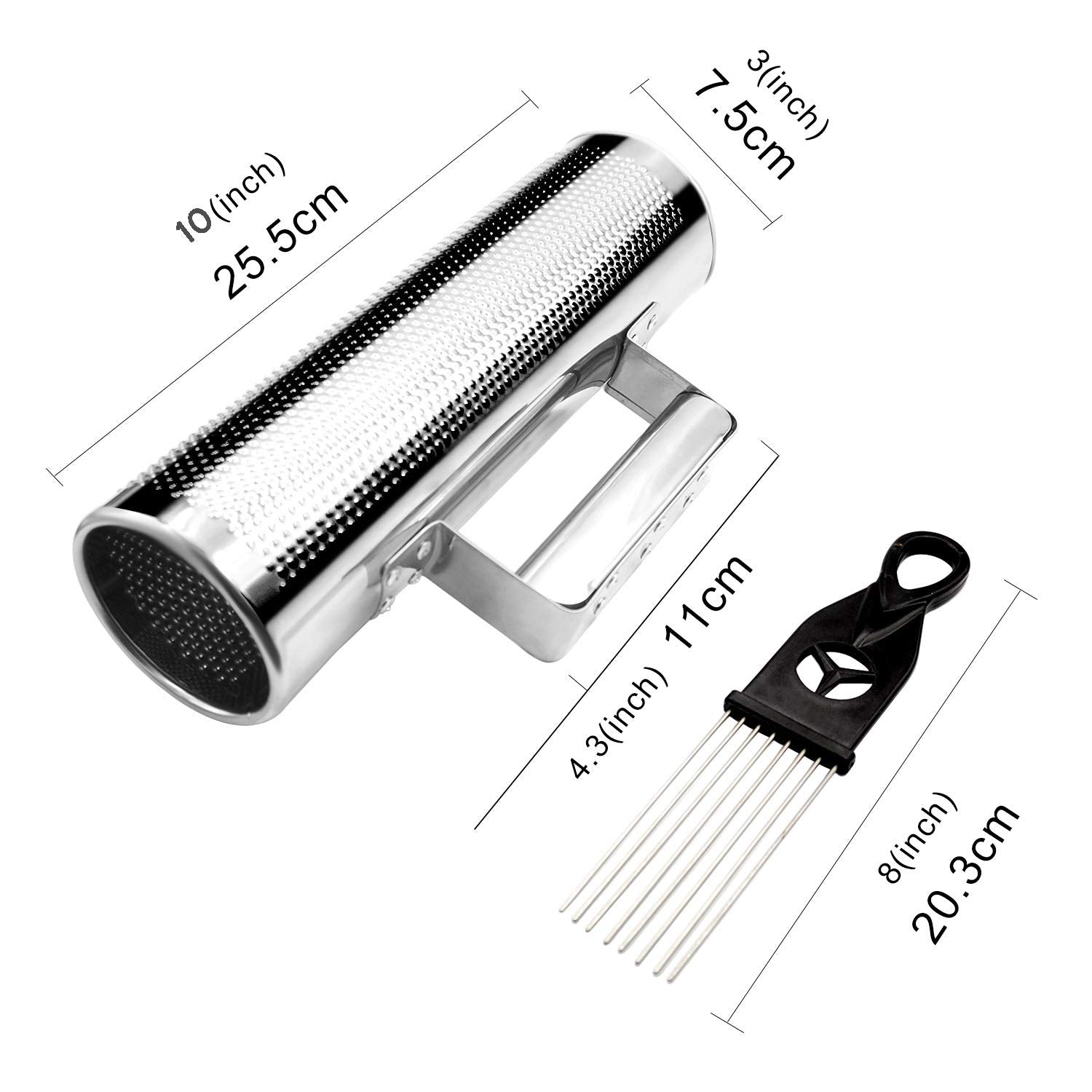 Eastrock Stainless Steel Guiro 10'' 3'' Percussion Instrument Musical Training Tool With Scraper,Professional Band Accompaniment