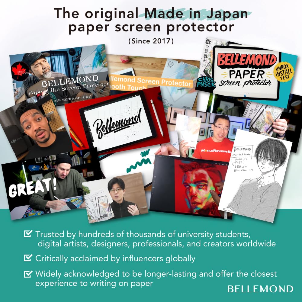 Bellemond   2 Pack   Made In Japan Smooth Kent Paper Screen Protector For Ipad 10.2'' 9Th / 8Th / 7Th Gen (2021/20/19)   Reduces