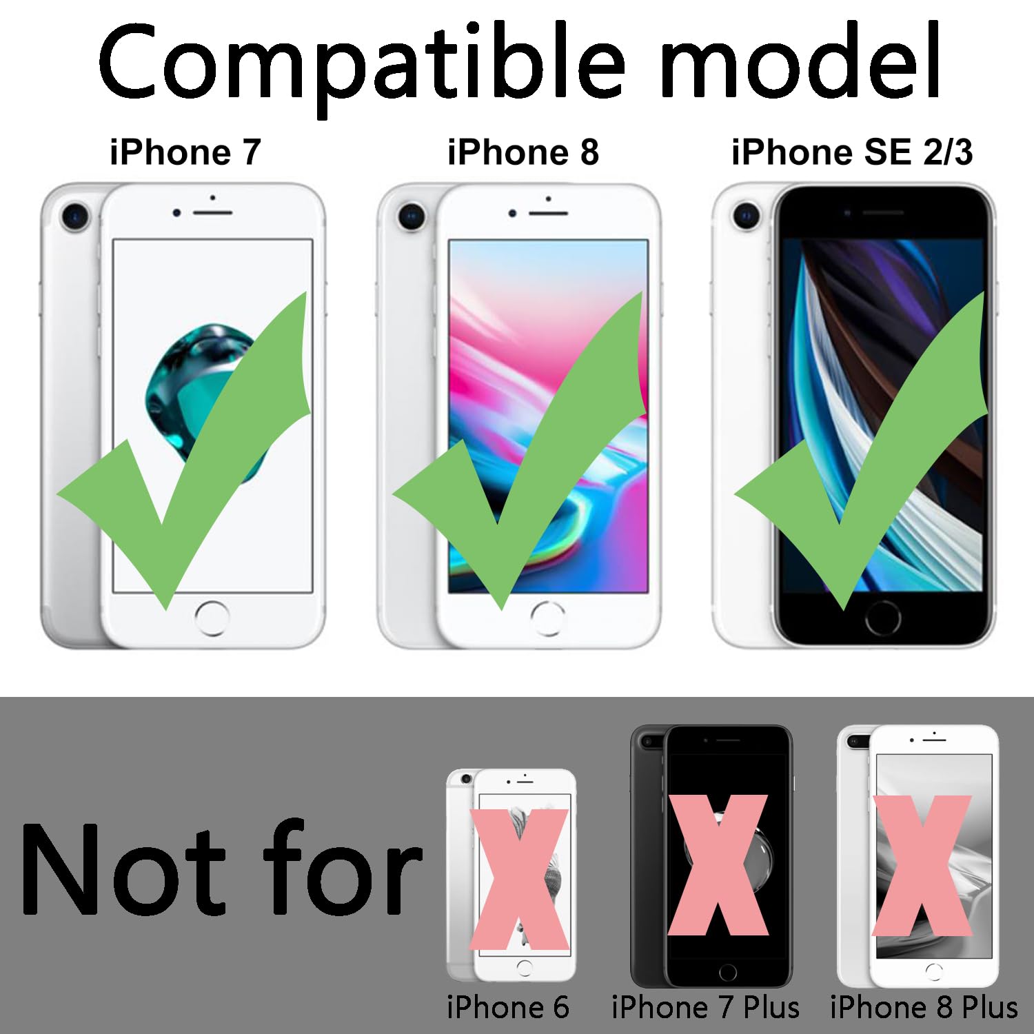 Tenoc Phone Case Compatible With Iphone Se (2Nd 2020 And 3Rd 2022 Generation) & Iphone 7 & Iphone 8, Glitter Case Clear Sparklin