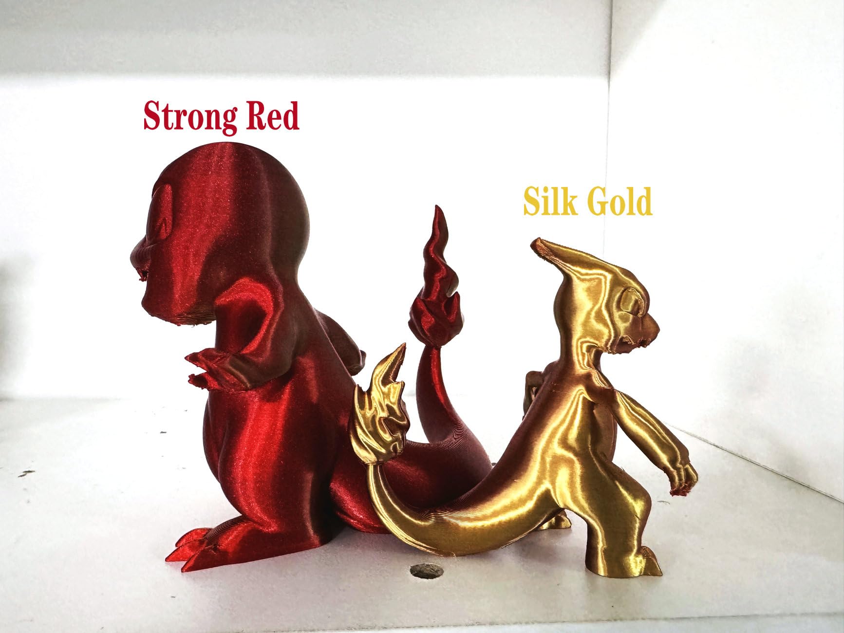 Stronghero3D Pla 3D Printer Filament 1.75Mm,Golden Fire, Silk Gold And Galaxy Red,Co Extruded Filament,Dual Color,Net Weight 1Kg