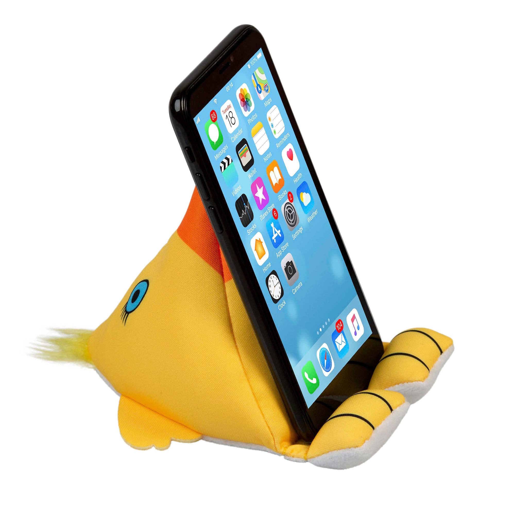 Plusheez Mobile Phone Holder  2 In 1 Phone Stand With Micro Fibre Wipe  Screen Cleaner  Universal Phone Stand For Kids Children