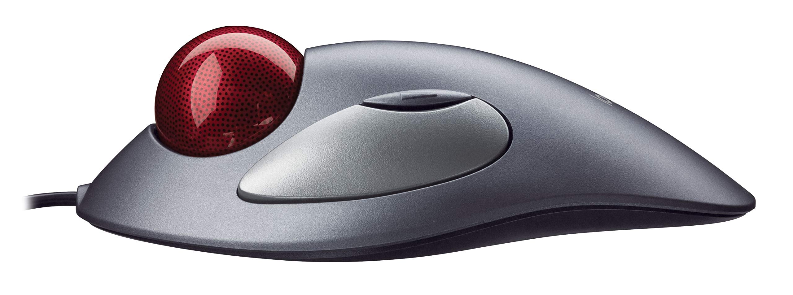 Logitech Trackman Marble Trackball - Wired Usb Ergonomic Mouse For Computers, With 4 Programmable Buttons, Dark Gray