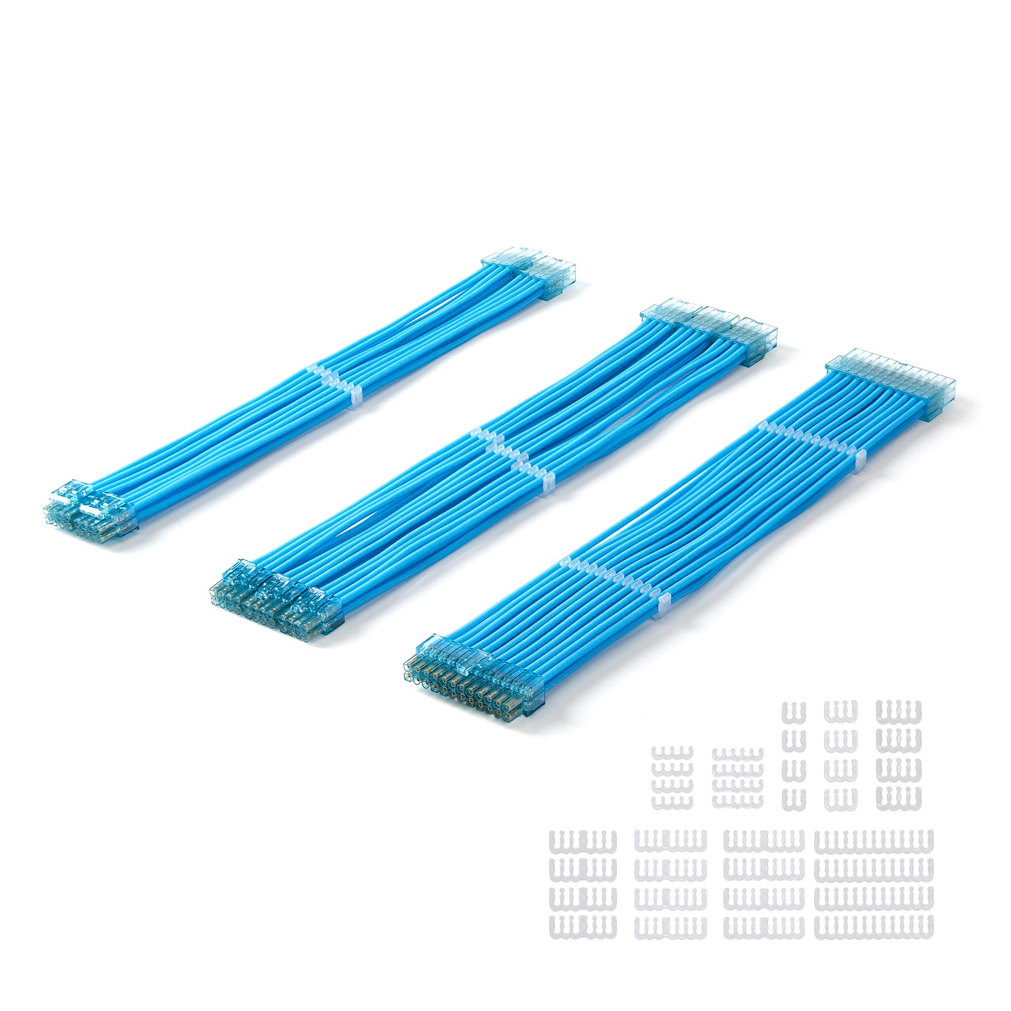 Formulamod Sleeve Extension Power Supply Cable Kit 18Awg Atx 24P+ (2) Eps 8 P+ (3) Pci E8 P With Combs For Psu To Motherboard/Gp