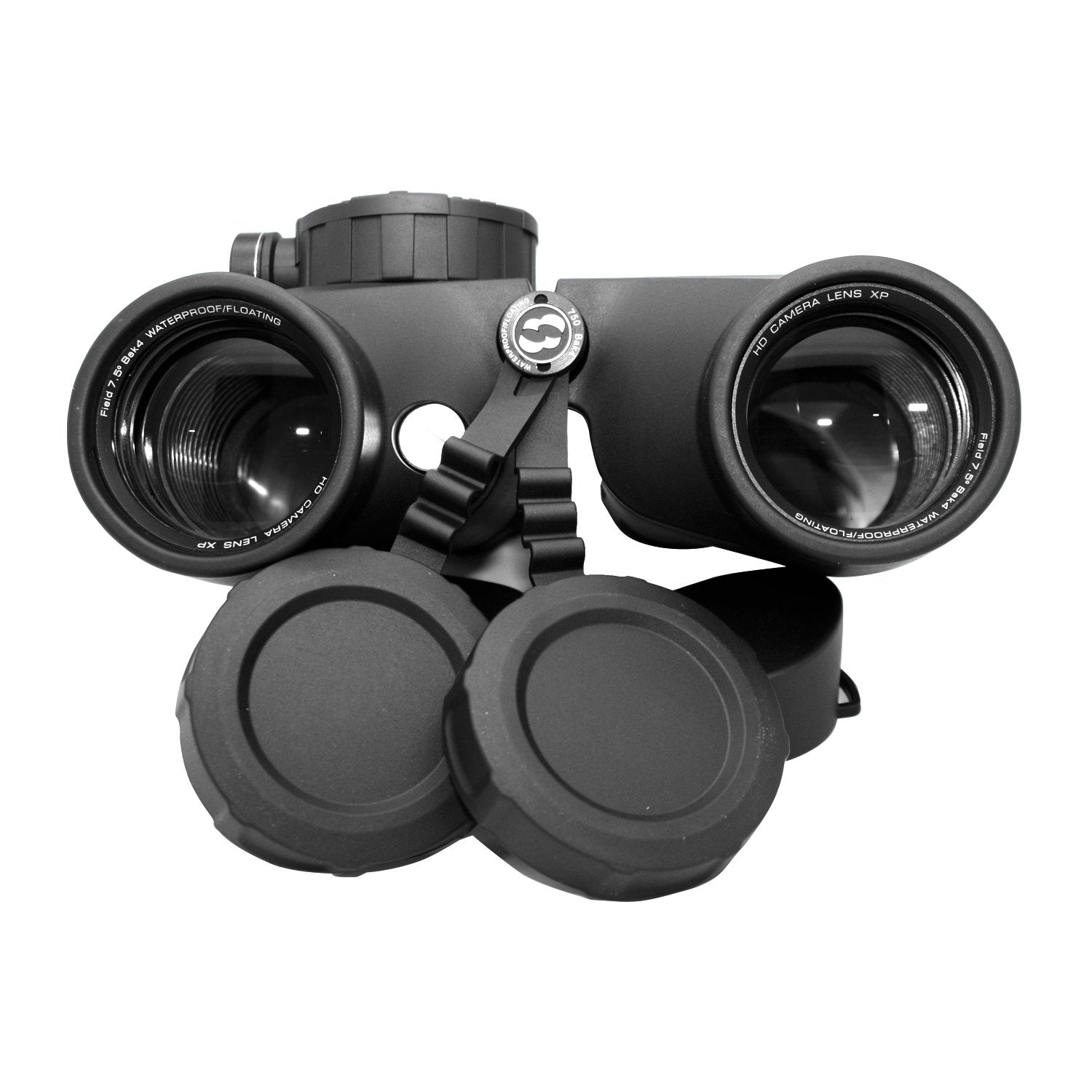 Hooway 7X50 Hd Waterproof Military Marine Binoculars W/Internal Rangefinder & Compass For,Bird Watching,Boating And More(Black)