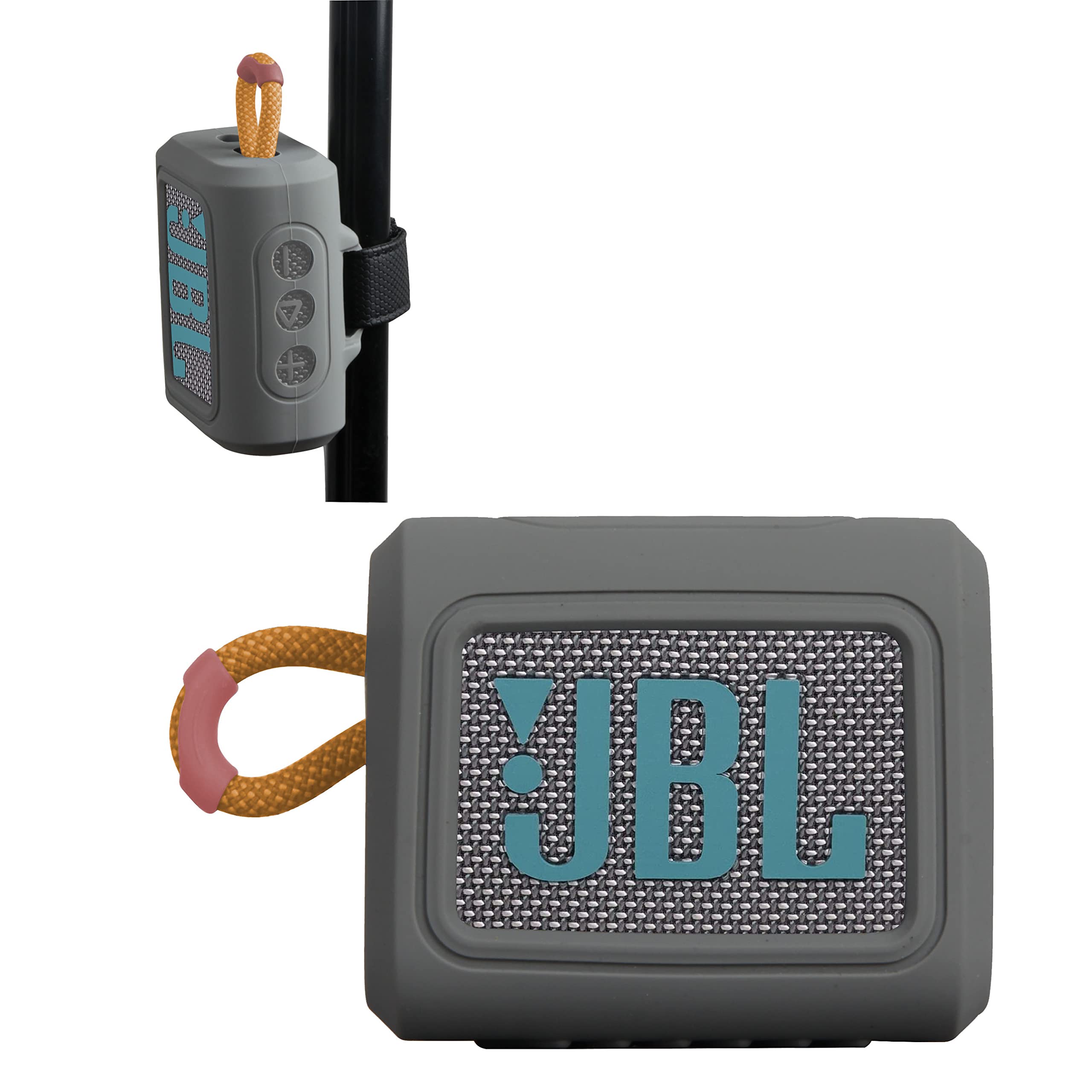 Hermitshell Hard Travel Case For Jbl Go 3 / Go 4 Portable Bluetooth Speaker (Light Gray, Silicone Case)