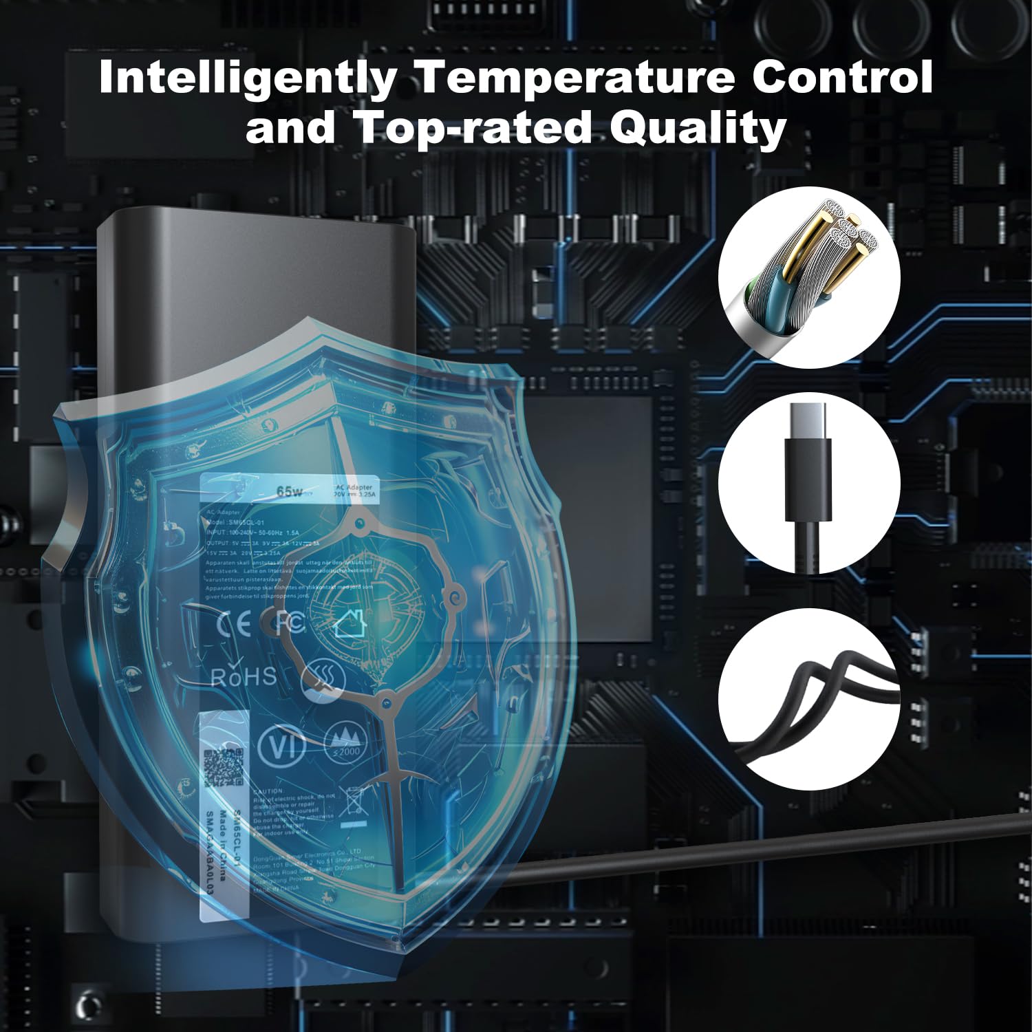 65W Type C Usb C Laptop Charger Compatible With Dell Latitude Computer 5530 5420 5430 5520 5540 7430 7420 7440 7340 7530 7330 73