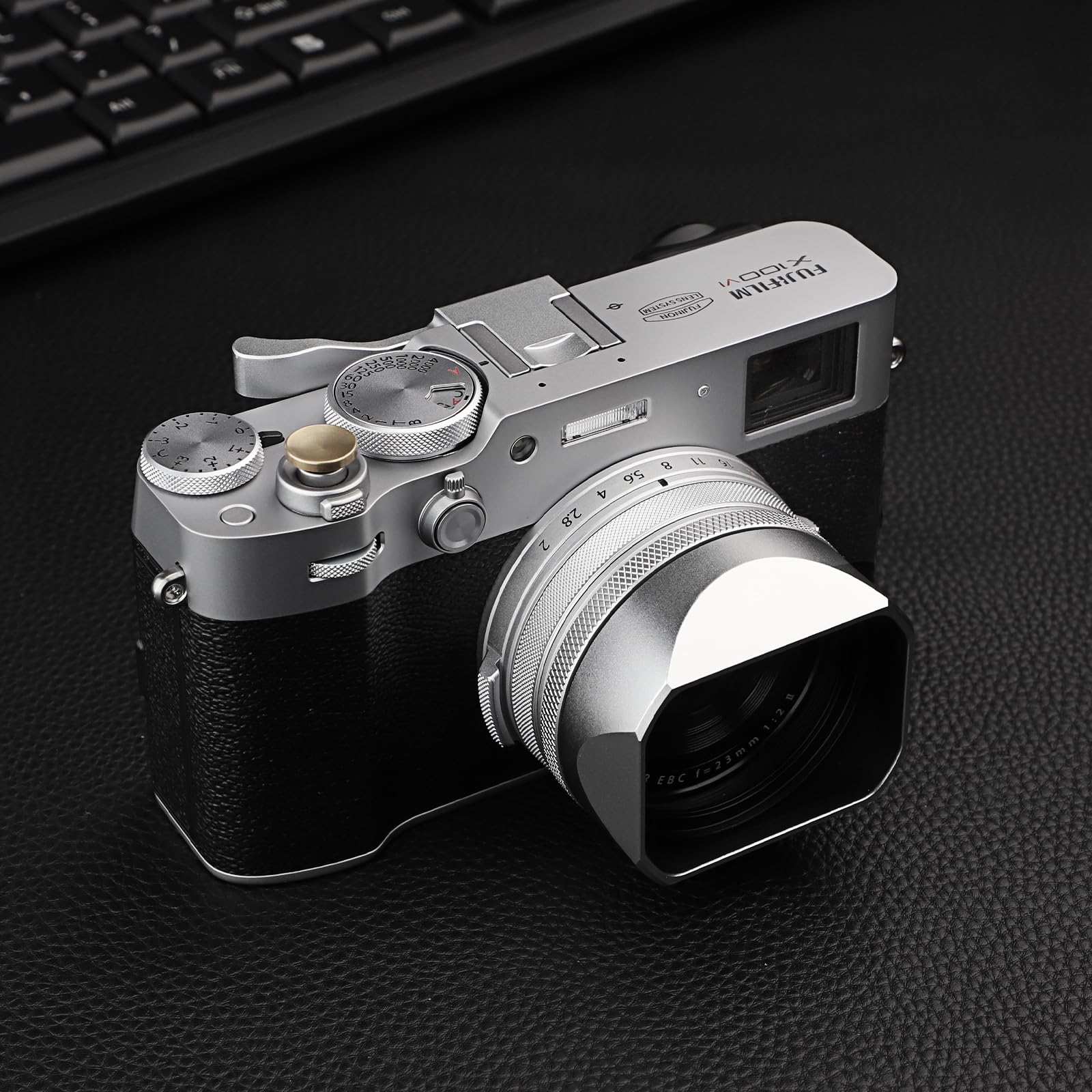 Haoge Thb X2S Metal Hot Shoe Thumb Up Rest Hand Grip For Fujifilm X100Vi Fuji X100V Camera Silver