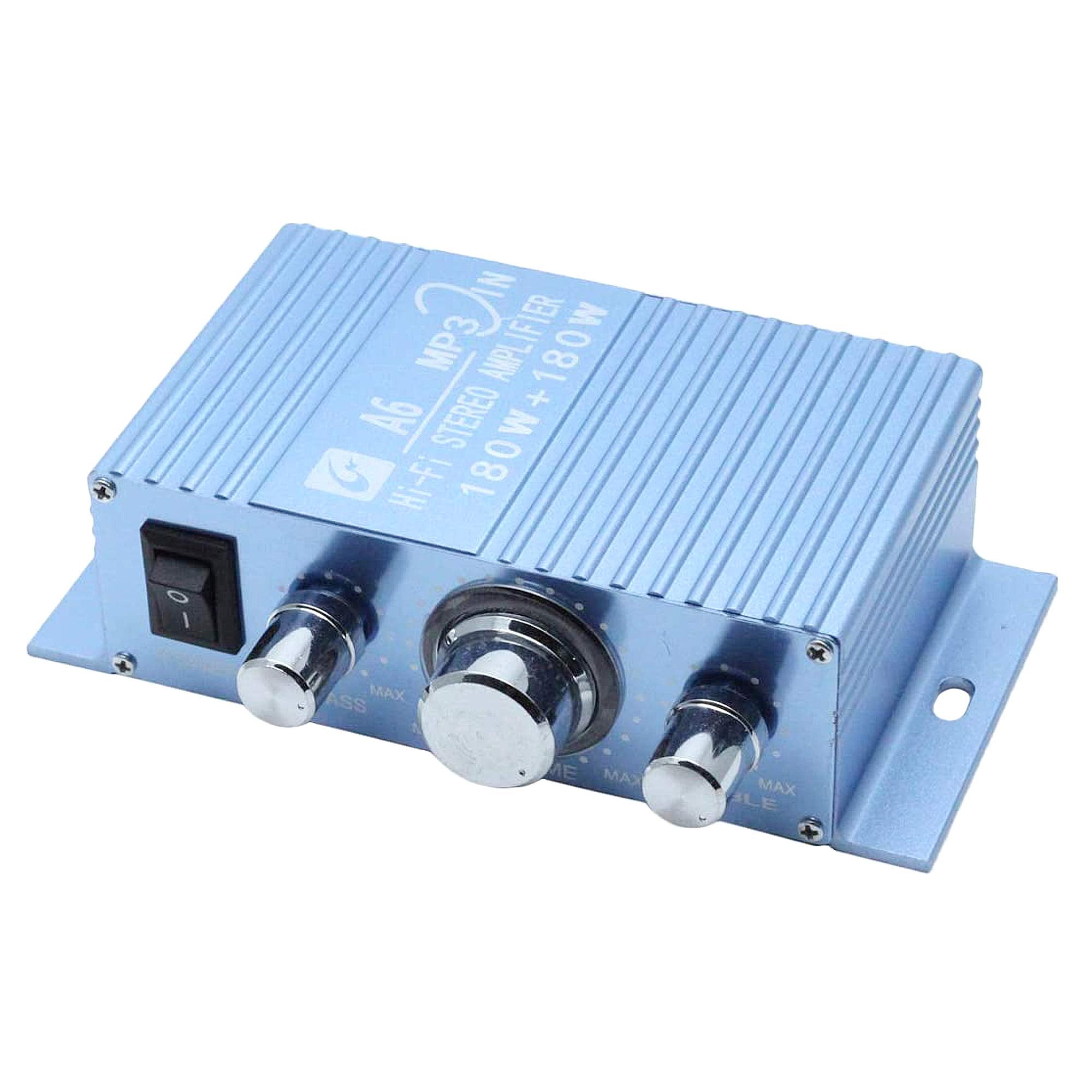 Autut Dual Channel Mini Amplifier, Hi Fi Stereo Reciever For Cars Motorcycles Computer Speakers, Dc 12V 15V 40W