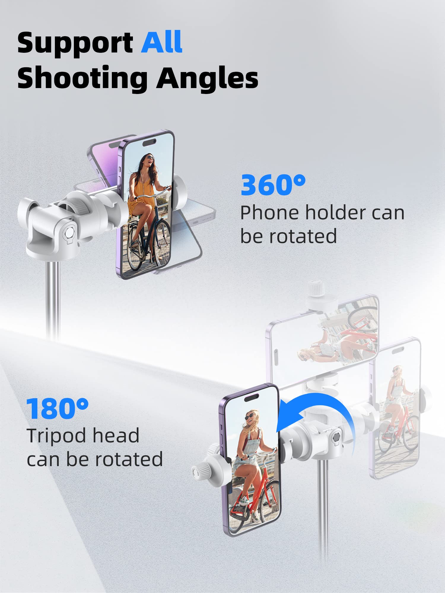 Kaiess 62'' Tripod For Iphone, Selfie Stick Tripod & Phone Tripod Stand With Remote, Cell Phone Tripod For Iphone, Extendable Tr