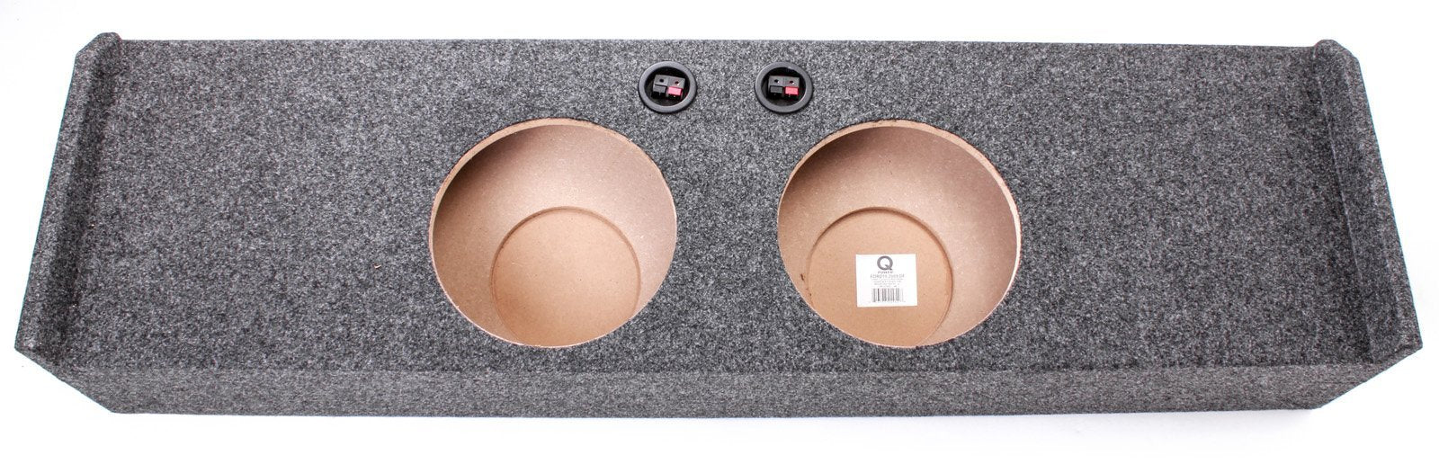 Q Power Dual 10" Down Firing Subwoofer Enclosure for 2009-2016 Ford F-150 Super Crew Cab - Black, Model FORD10 2009DF