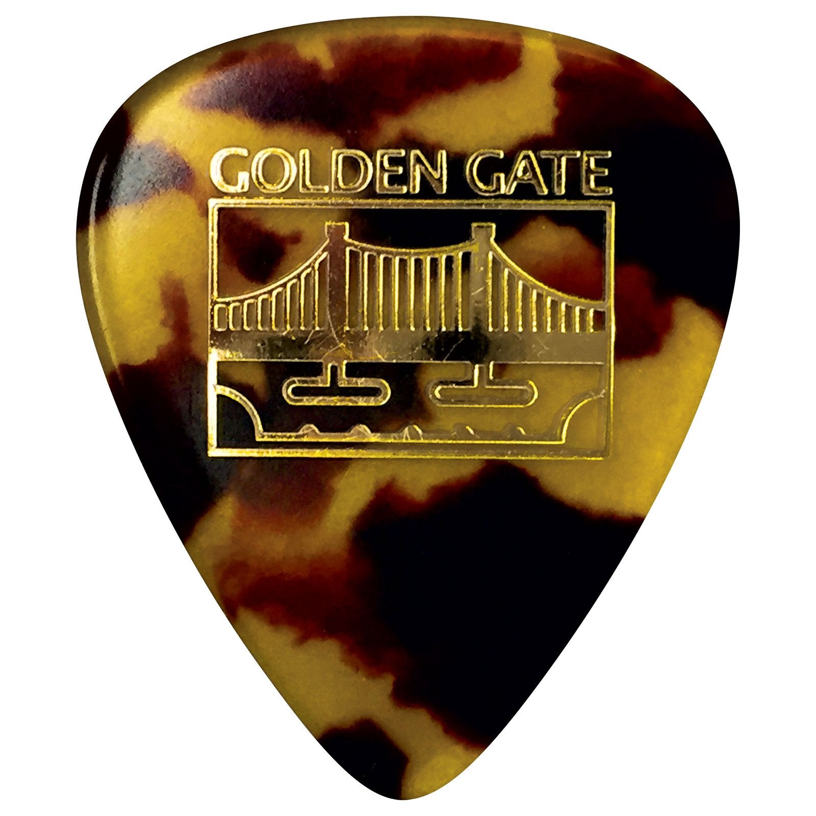 Golden Gate Mp 14 Deluxe Tortoise Style Flat Pick Pick   Sideman   Dozen