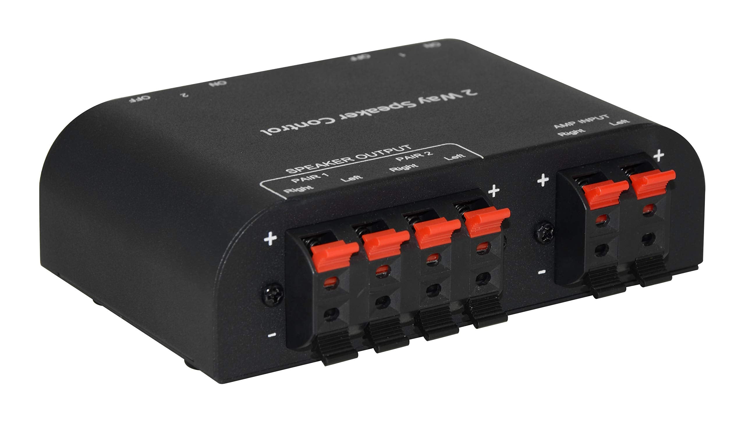 Xtrempro 61048 2 To 4 Way Speaker Switch, 1 In 2 Out To 1 In 4 Out Way Pair Stereo Speaker Selector W/Terminal Clamps Metal Non