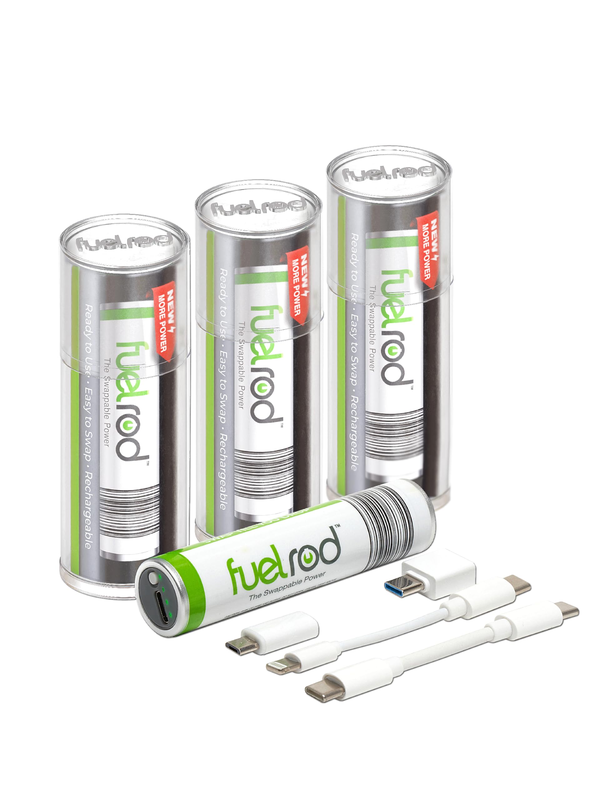 Fuelrod Usb C Portable Charger Kit   Pack Of 3  Includes All Cables & Adapters Compatible With All Tablets & Smart Phones, Recha
