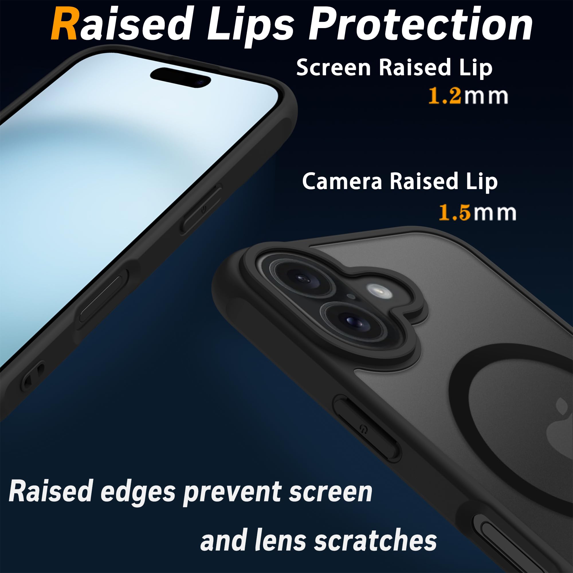 Pinlisheng 2024 New Magnetic For Iphone 16 Case,Compatible With Magsafe,Military Grade Drop Tested,Shockproof Matte Translucent