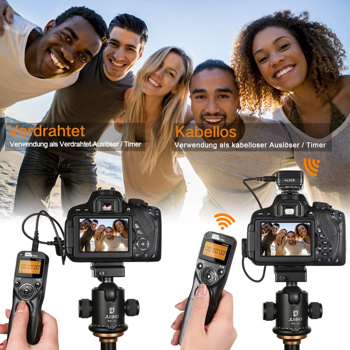 Pixel Tw-283/N3 Lcd Wireless Shutter Release Timer Remote Control For Canon 7D Series, 5D Series, 50D, 40D, 30D, 10D