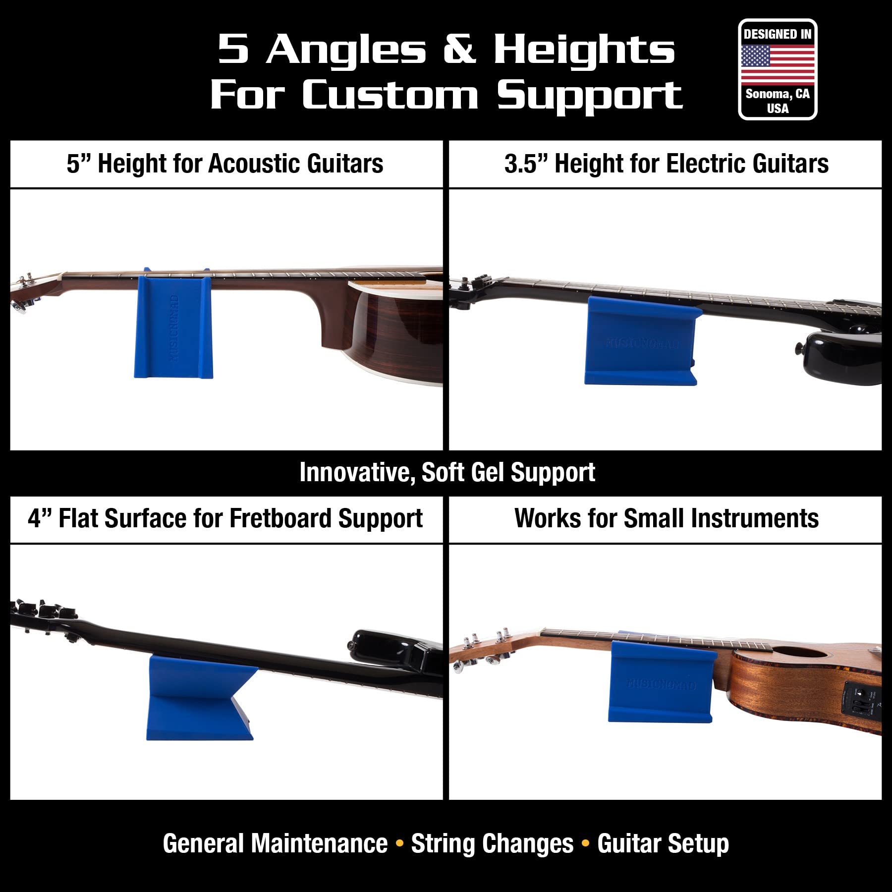 Musicnomad Cradle Cube, Neck Rest & Support For Electric, Acoustic, & Bass Guitar, (Mn206)