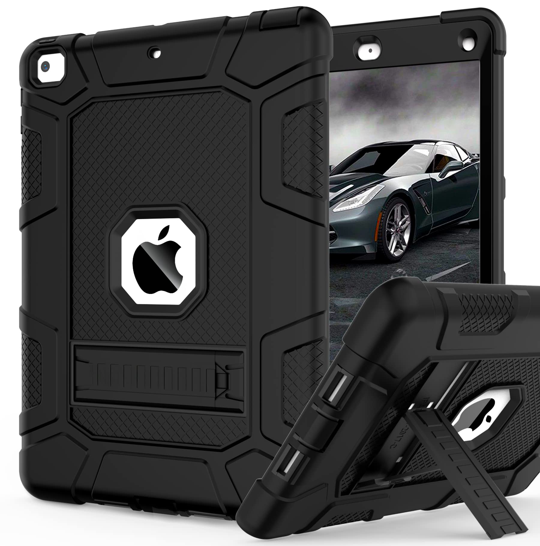 Rantice Ipad 6Th Generation Cases , 5Th Case , Air 2 9.7 Shockproof Rugged Drop Protection Cover Built With Kickstand For 9.7'' 