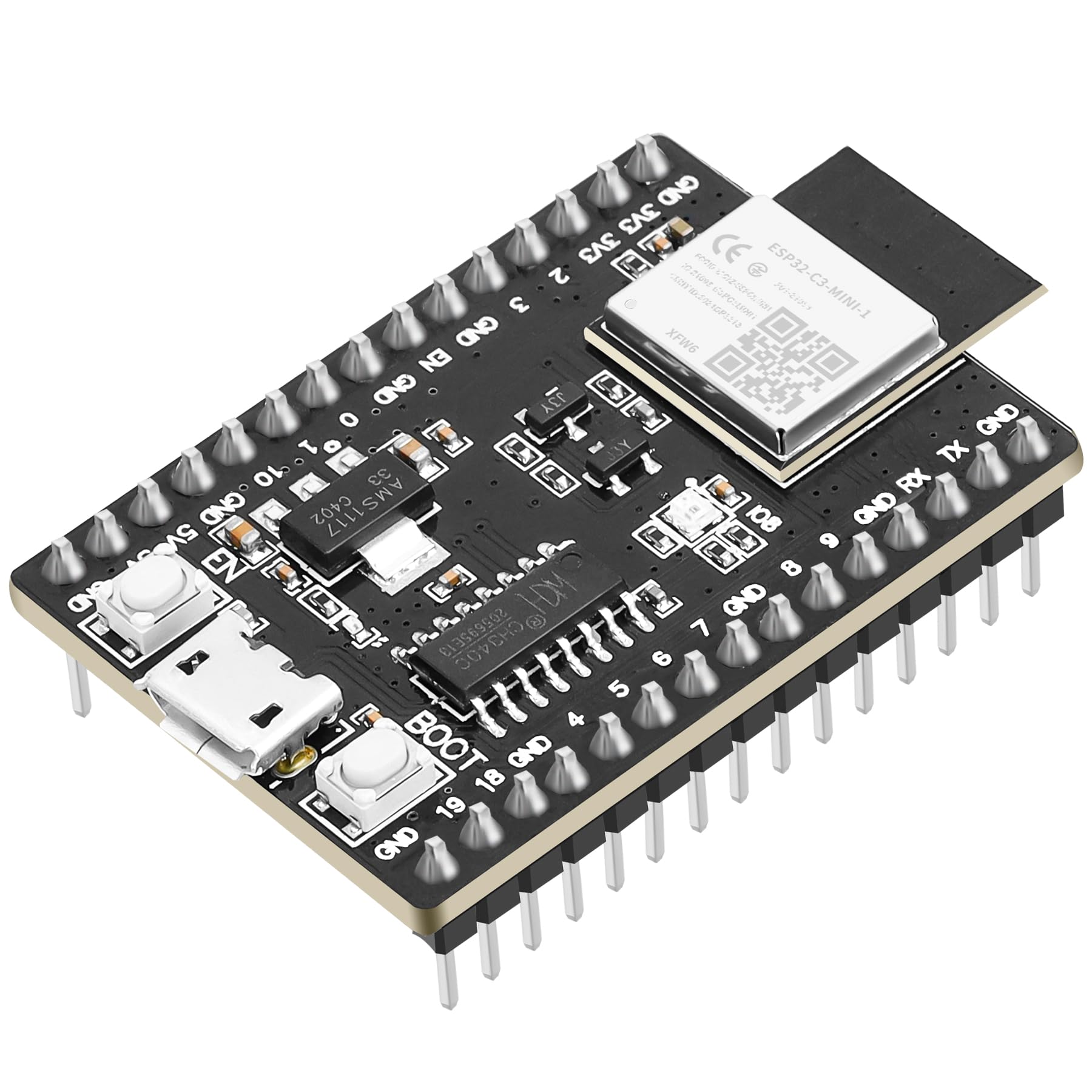 Esp32 C3 Devkitm 1 Development Board, Esp32 Development Board Dual Mode Wifi + Bluetooth 5.0 Single Core 160 Mhz Microcontroller