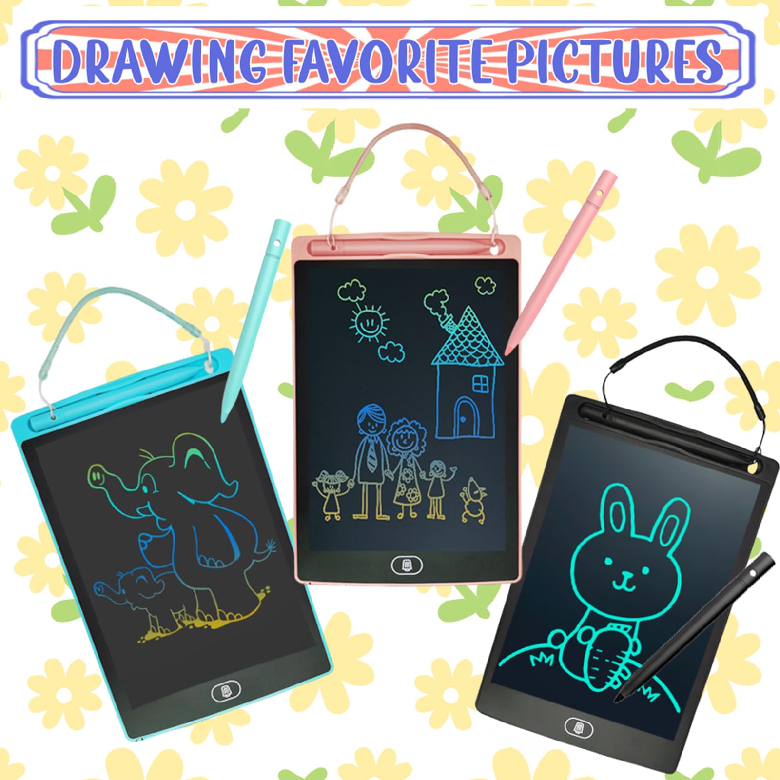 Doffice 4.5 Inch Colorful Replacement Pens For Doodle Board, Lcd Writing Tablet, Drawing Pad, Electronic Writing Board (Pink/Blu