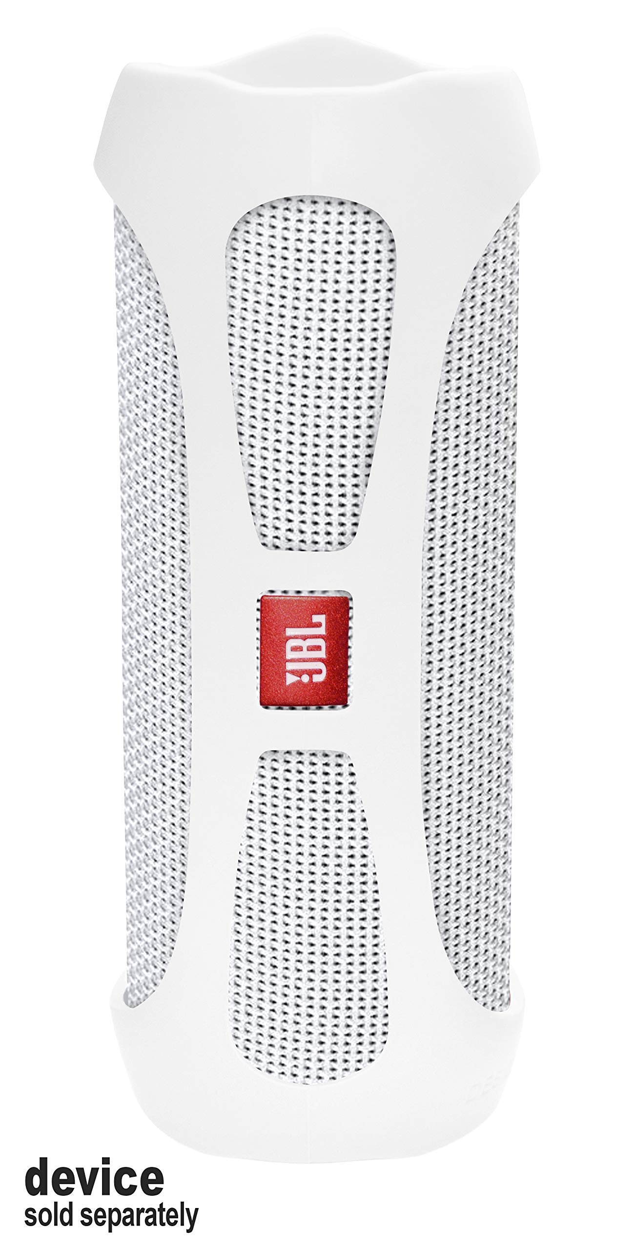 Silicone Cover Skin For Jbl Flip 4 Waterproof Portable Bluetooth Speaker, By Alltravel, Portable Full Protection Solution, Customized Skin With Color And Shape Matching (White)