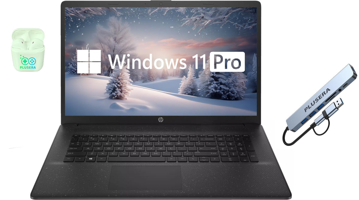 Hp 17.3'' Business Laptop Computer, 10-Core Intel Core I5, Windows 11 Pro Laptop With Microsoft Office Lifetime Suite, Plusera E