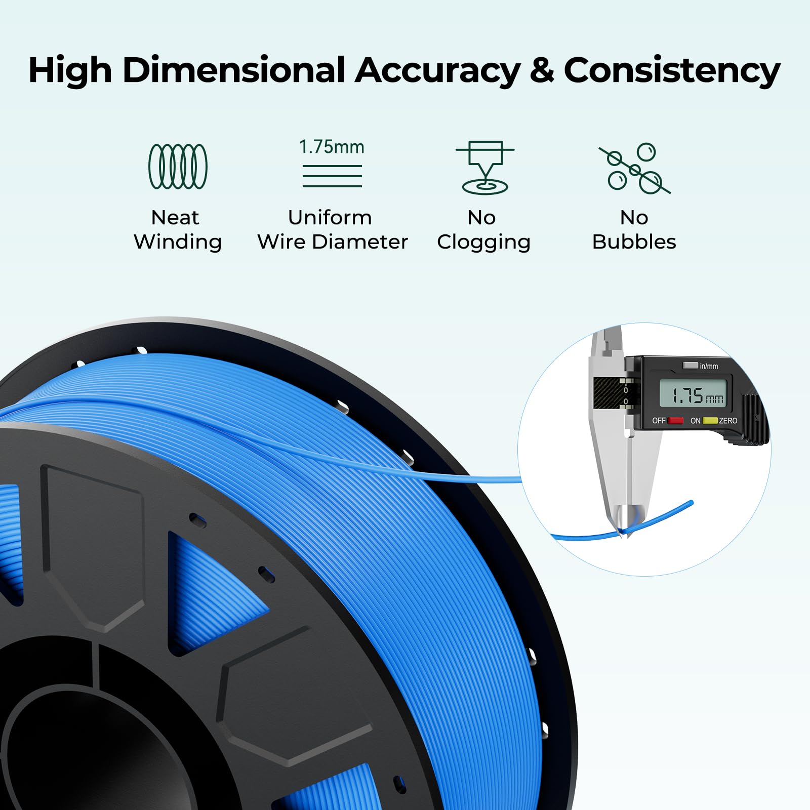 Creality 3D Printer Filament 1.75Mm, Ender Pla Filament No Tangling Smooth Printing Without Clogging No Warping, Fit Most Fdm 3D