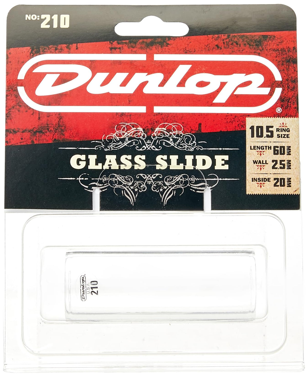 Jim Dunlop Dunlop 210 Tempered Glass Slide, Wall Thickness, Medium