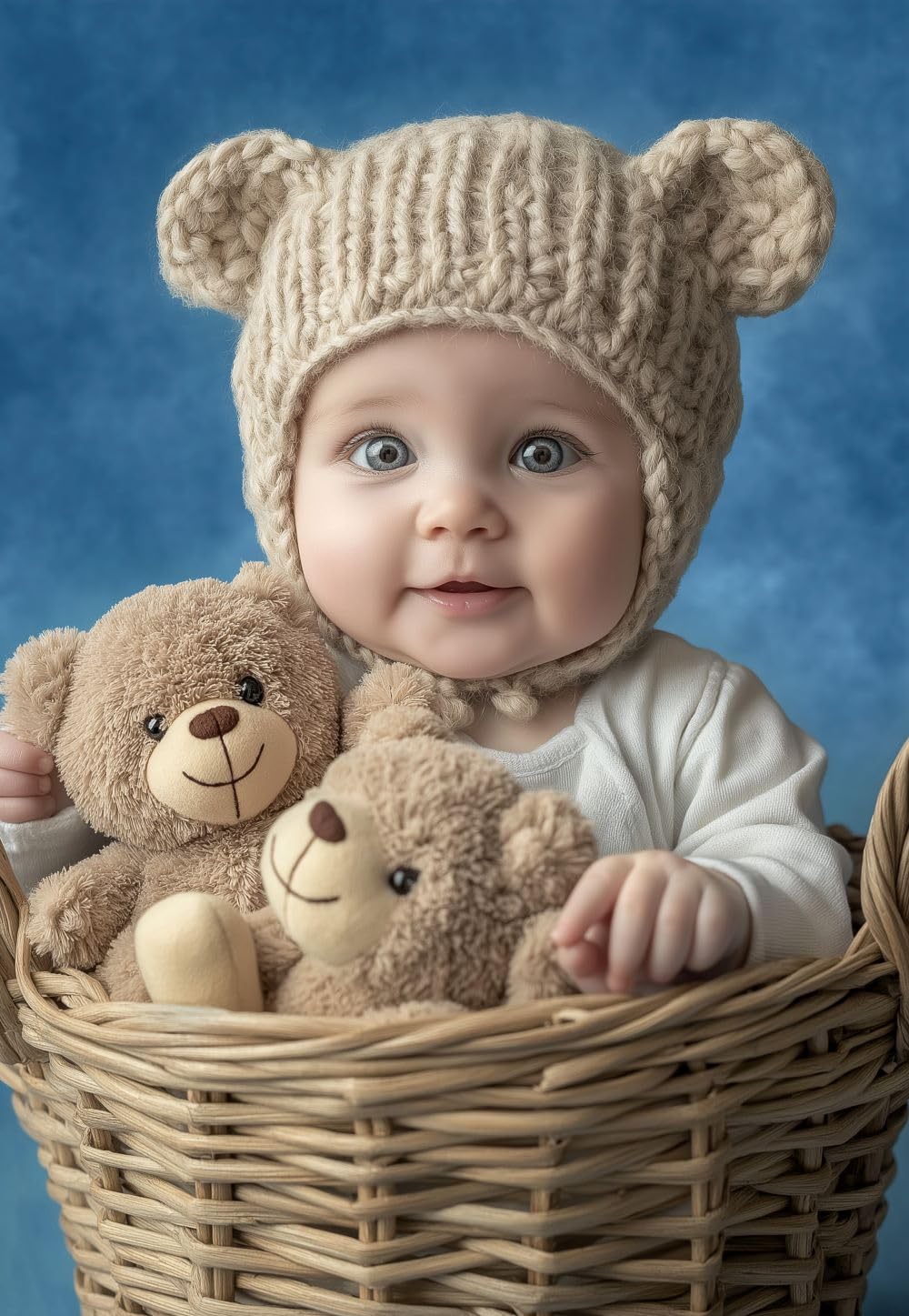 Kate 5X7Ft Blue Abstract Photography Backdrop Blue Headshot Portrait Background Photo Fabric Studio Props