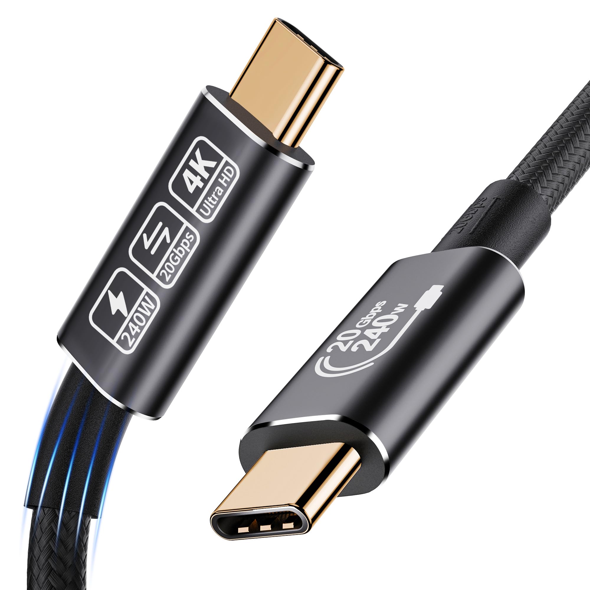 Hotutuki Usbc To Usbc Data Transfer Cable,Data Transfer Cord Usb C To Usb C,Usb 3.2 Cable Type C To C 3.3Ft, Support 20Gbps 240W