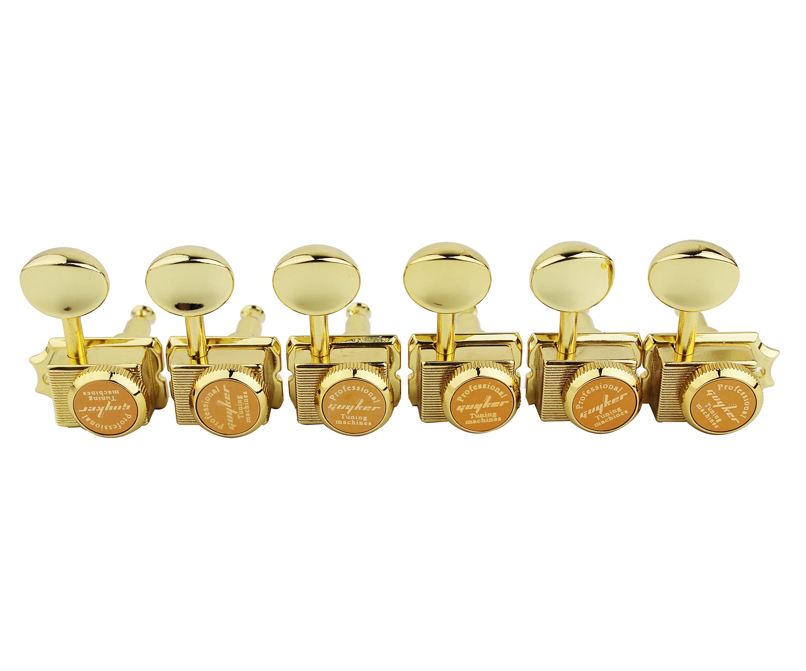 Guyker 6 In Line Vintage Guitar Lock String Tuners   Locking Tuning Key Pegs Machine Heads Replacement Parts For St Tl Style Ele