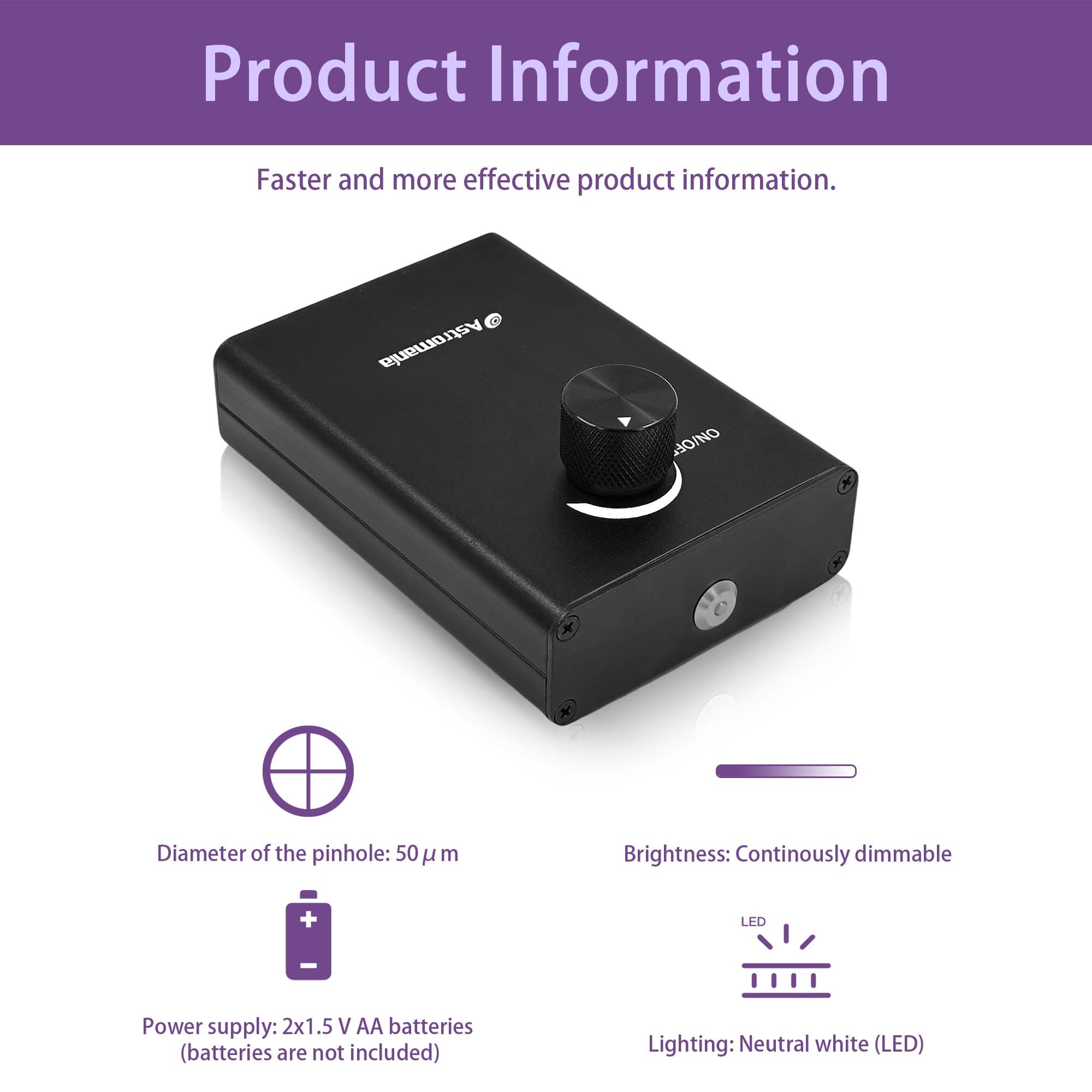 Astromania Artificial Star Dimmable For Telescope Tests And Collimation   Provides Perfect Adjustment Of Your Telescope And Offe