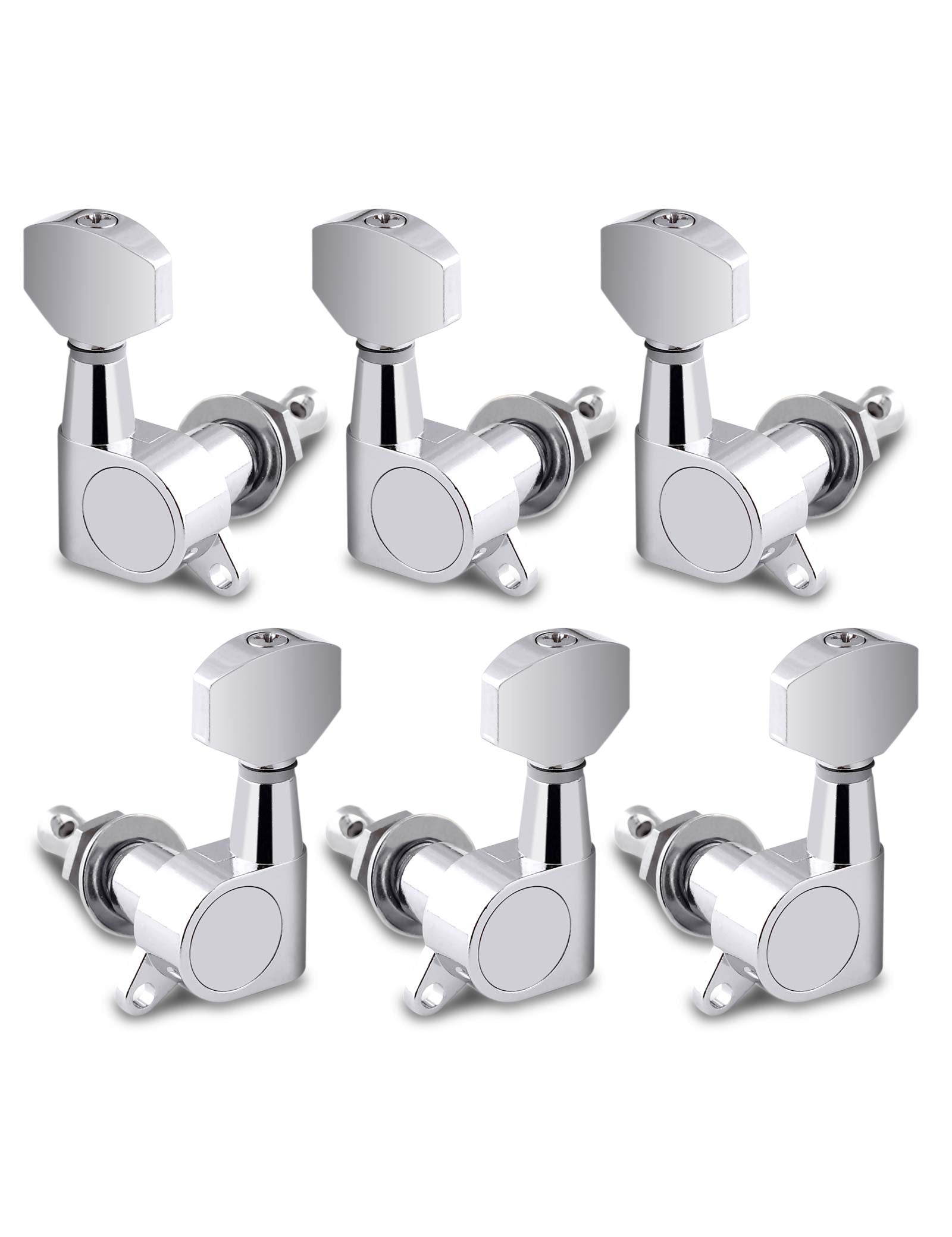 Holmer Sealed String Tuning Pegs Tuning Machines Grover Machine Heads Tuners Tuning Keys 3 Left 3 Right for Acoustic Guitar or E