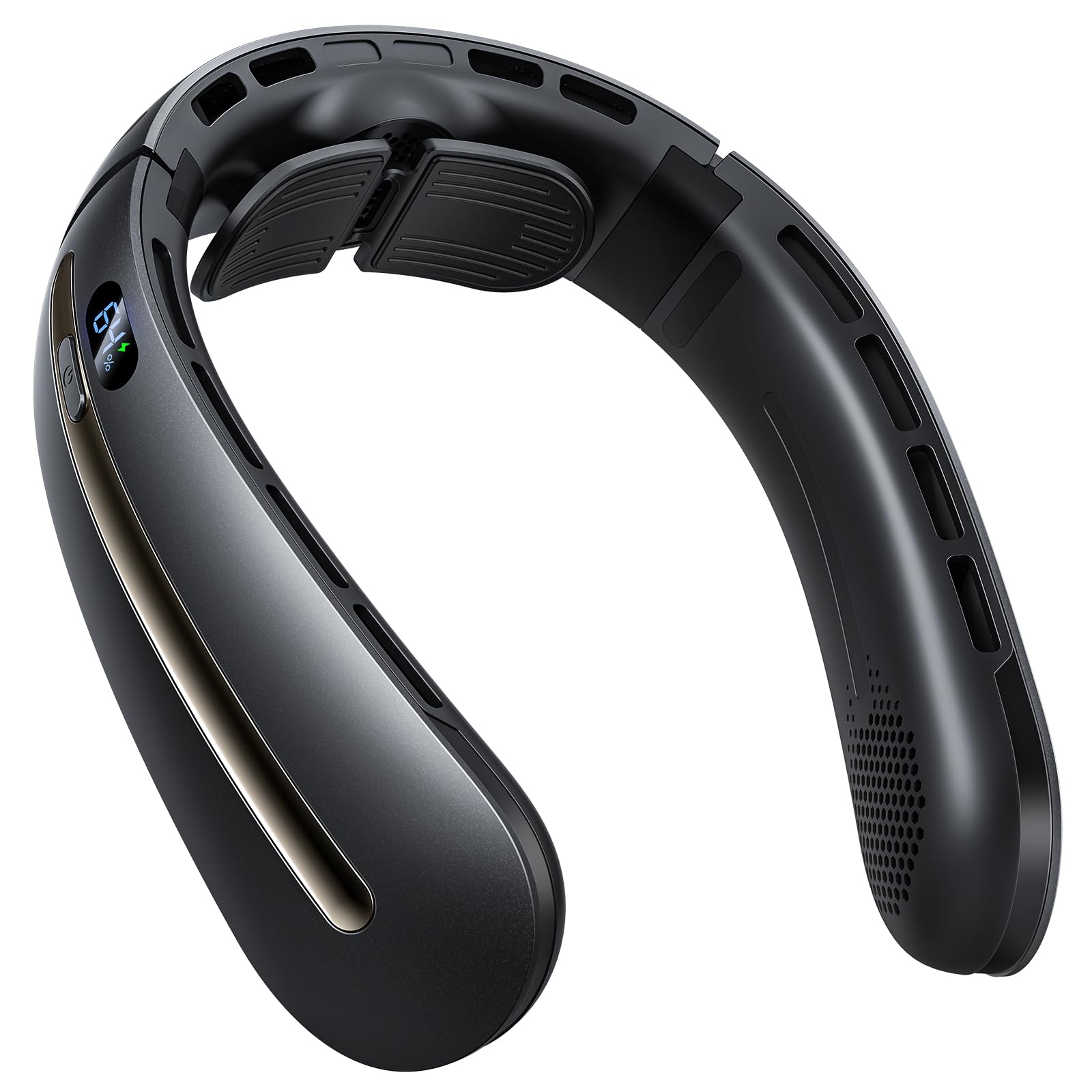 Sweetfull Neck Fan, 3 Turbo Portable Fans With Neck Support, 4 Speed & Led Display, 5200Mah Rechargeable Personal Fan, Hand-Free