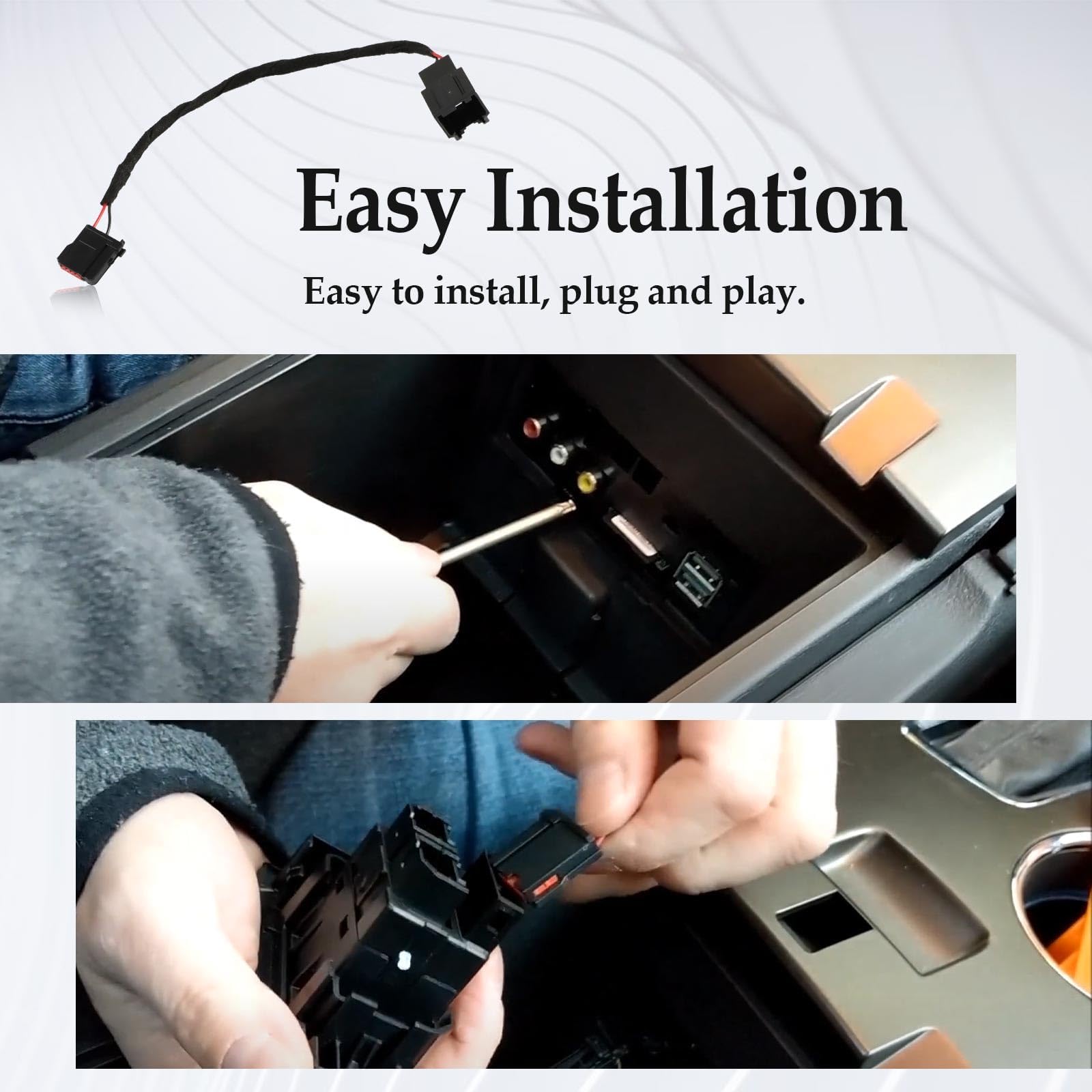 Kpalag Usb Media Hub Module Box Power Adapter Harness Wiring Compatible With Ford Sync 2 To Sync 3 Upgrade Retrofit (Gen1)