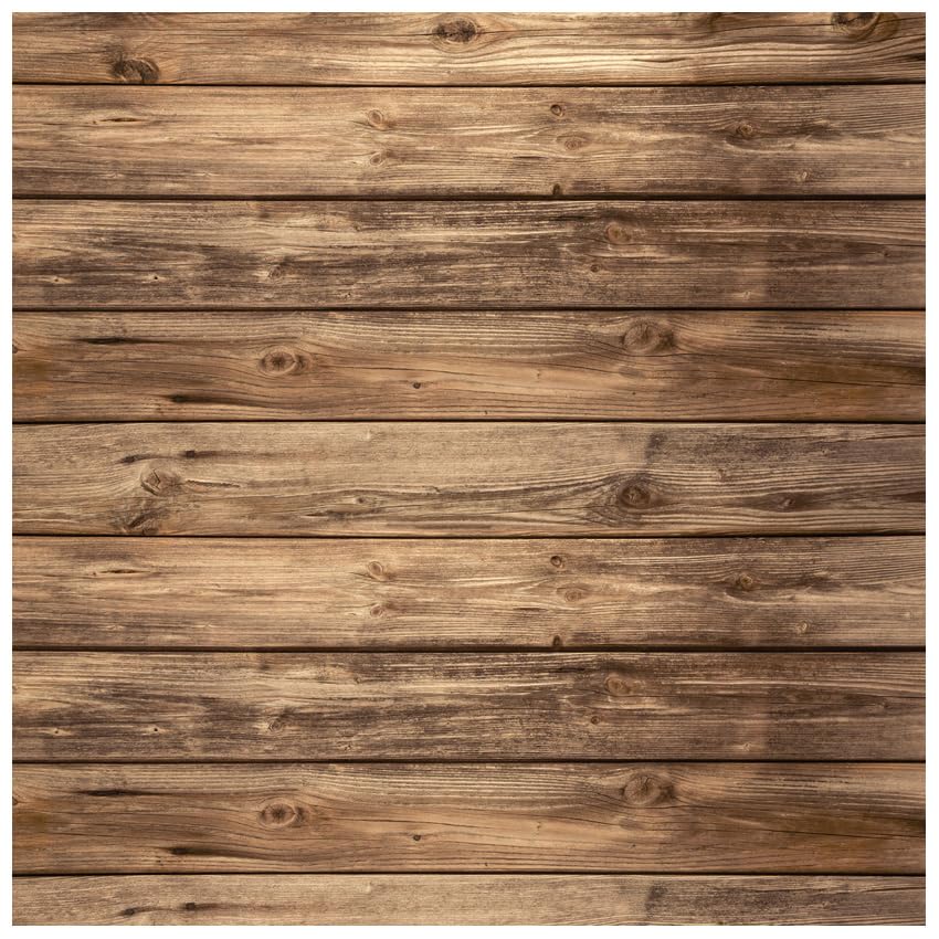 Wolada 8X8Ft Rustic Wood Wall Backdrop Natural Brown Wooden Board Photography Background Baby Shower Birthday Party Cake Table D