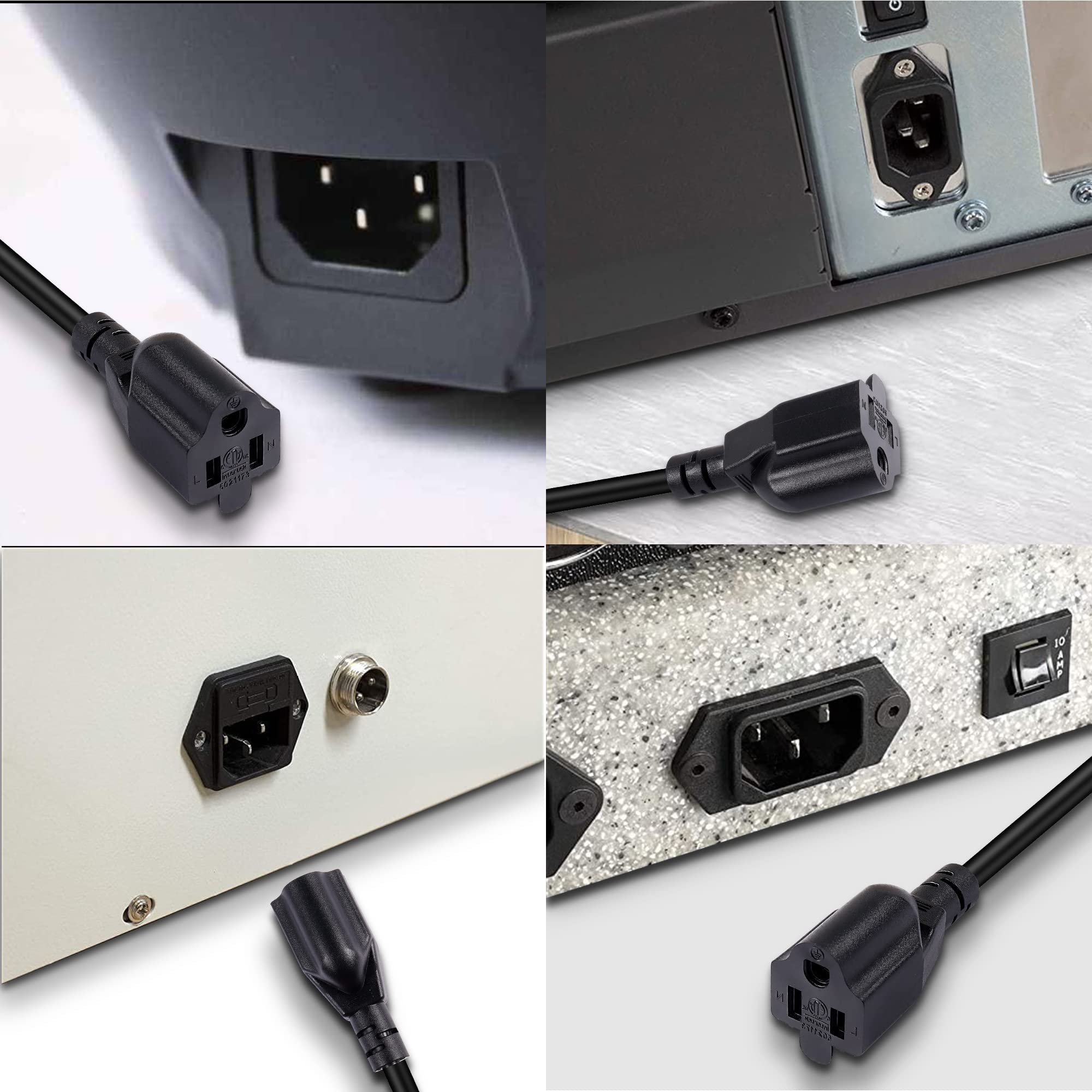 Meiriyfa 18 Gauge 3 Prong Female Nema 5 15 Plug Heavy Duty Cord Us Sjt Replacement Power Supply Cable 10A 110V 115V 120V Pigtail