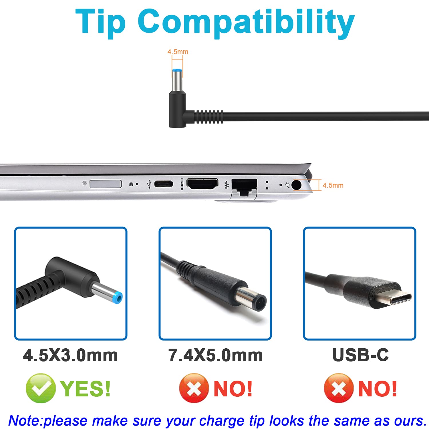 45W 19.5V 2.31A Ac Adapter Laptop Charger For Hp 741727 001 Tpn C125 Hstnn La40 Hstnn Da40 854054 002 Hstnn Ca40 740015 002 740015 003 740015 004, Hp 15 F387Wm 15 F272Wm 15 F233Wm 15 Ba009Dx 15 R132Wm