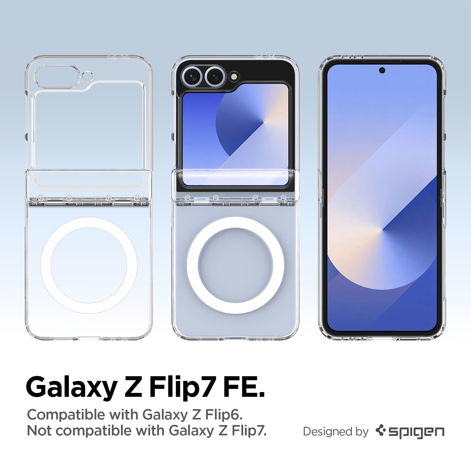 Spigen Ultra Hybrid Pro Magfit For Galaxy Z Flip 7 Fe Case And Z Flip 6 Case [Not Compatible With Flip 7] [Anti-Yellowing] - Cle
