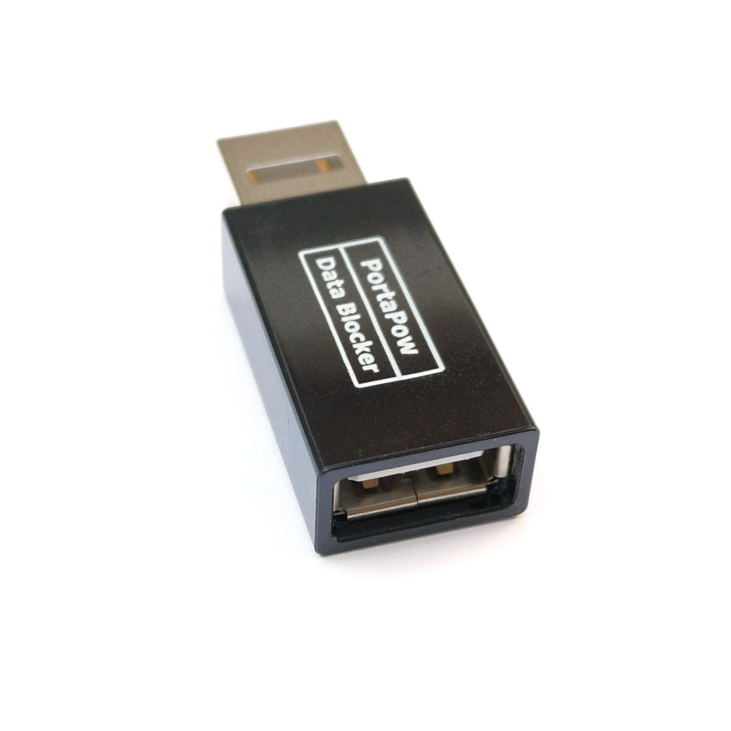 Portapow Usb Data Blocker (Black)   Protect Against Juice Jacking