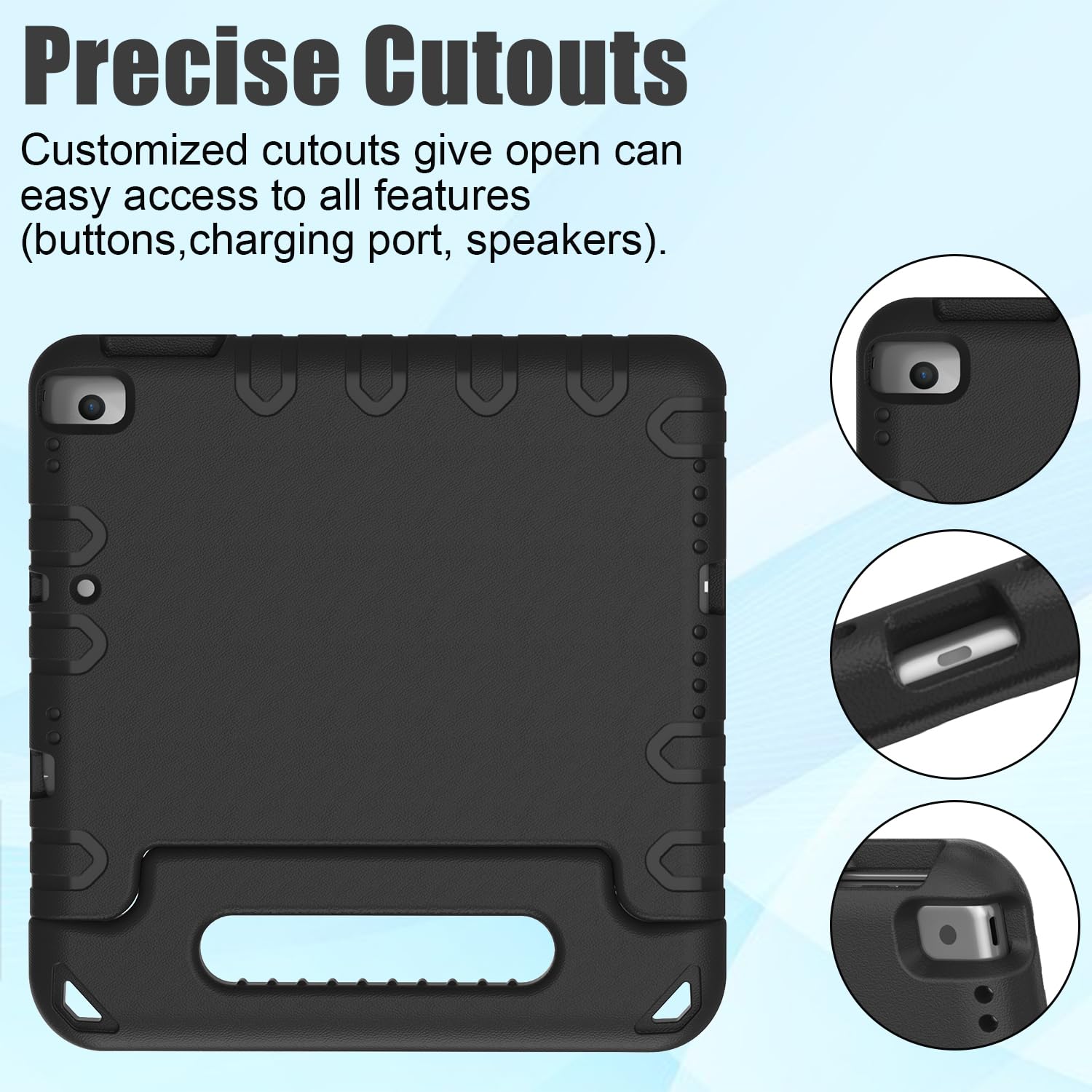 Bmouo Kids Case For Ipad 5Th/6Th Generation, Ipad 9.7 Case 2018/2017 With Screen Protector, Shockproof 9.7 Inch Ipad Case With H