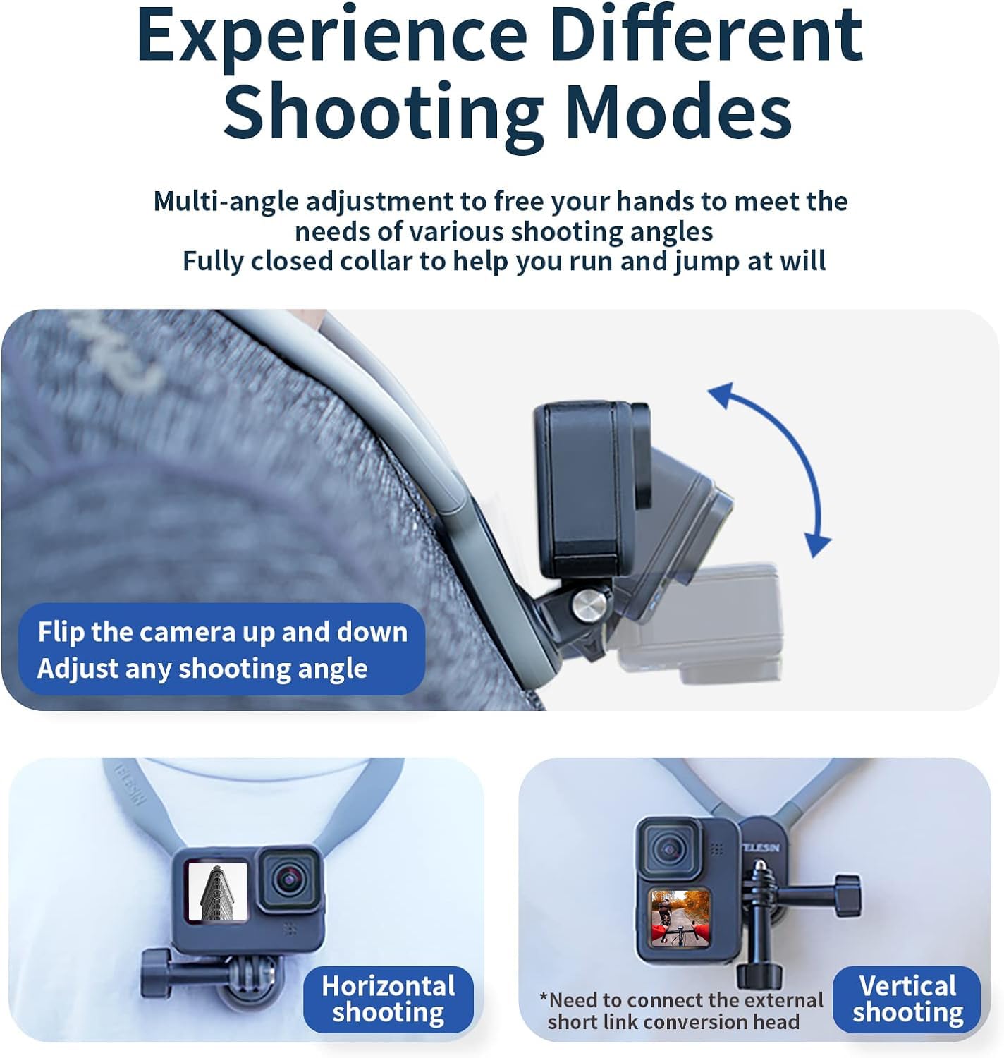 Telesin Plus Magnetic Neck Mount With Phone Holder, Necklace Lanyard Strap Chest Head Pov For Gopro 12 11 10 9 8 Insta360 X3 X4 Ace Pro Go3 Dji Action 3 4 Osmo Pocket 3 Bike Motorcycle Accessories