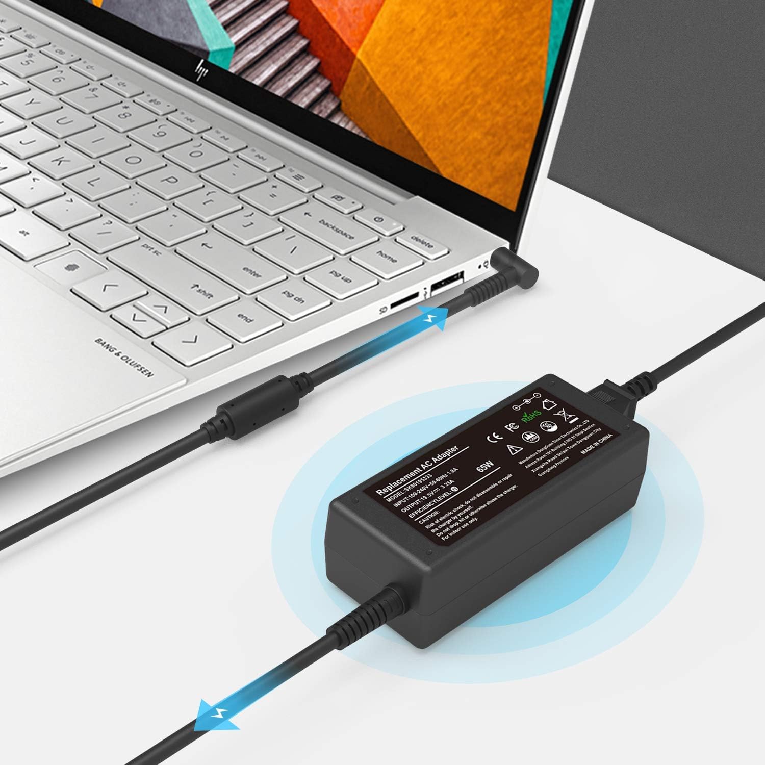 19.5V 3.33A 65W Laptop Charger For Hp Elitebook 840 G3 850 G3 845 G3 820 G3 745 G3 725 G3 755 G3 G4 G5 G6 G7 G8 G9 Probook 450 6