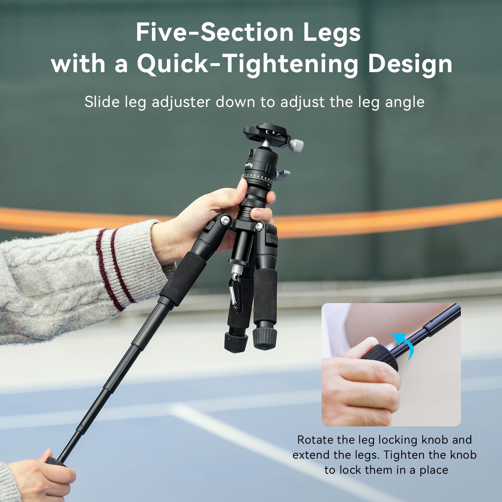 Smallrig Vt-20 Aluminum Mini Tripod, 20 Desktop Tripod With 360 Ball Head, Compact Desktop Tripod For Dslr Camera Video Camcorde