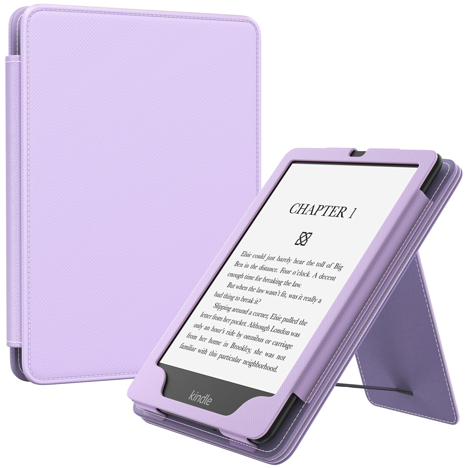 MoKo Case for 7'/6.8' Kindle Paperwhite(12th/11th Generation 2024/2021) and Kindle Colorsoft Signature Edition, Slim PU Shell Cover Case with Auto Wake/Sleep for Kindle Paperwhite 2024, Taro Purple