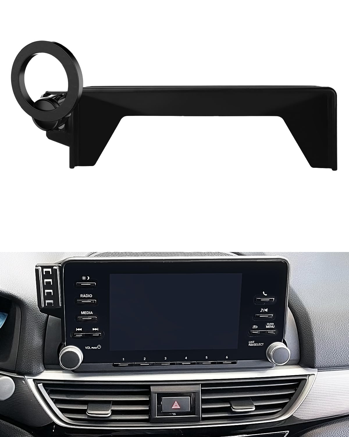 Car Phone Mount For Honda Accord 2023 2024 2025 Accessories Custom 12.3'' Screen 360 Rotation Smart Phone Holder Compatible With