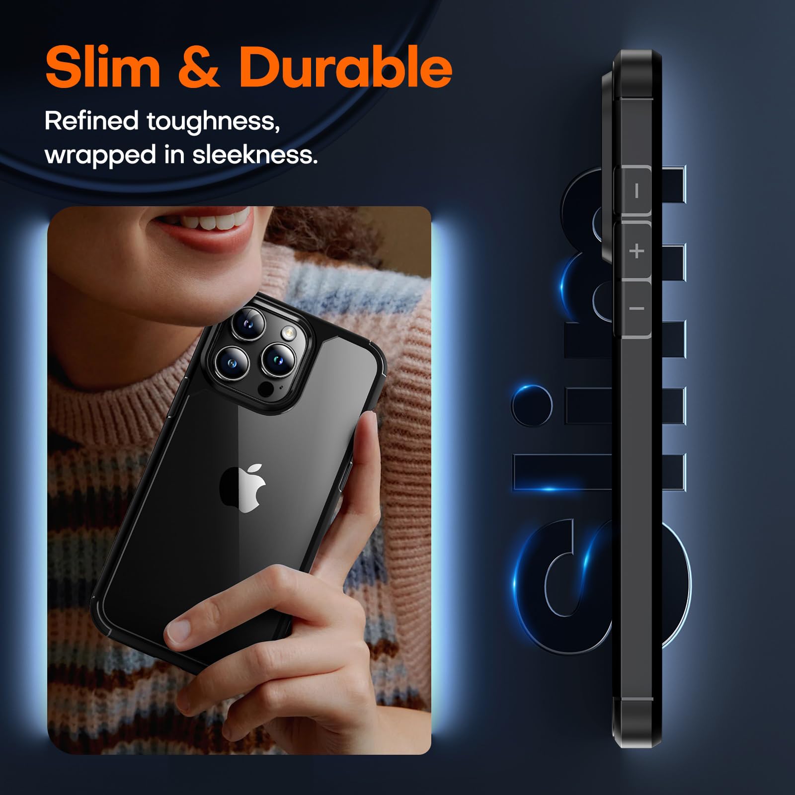 Tauri For Iphone 15 Pro Max Case, [Military Grade Drop Protection] Shockproof Phone Lanyard Case For Iphone 15 Pro Max 6.7 Inch
