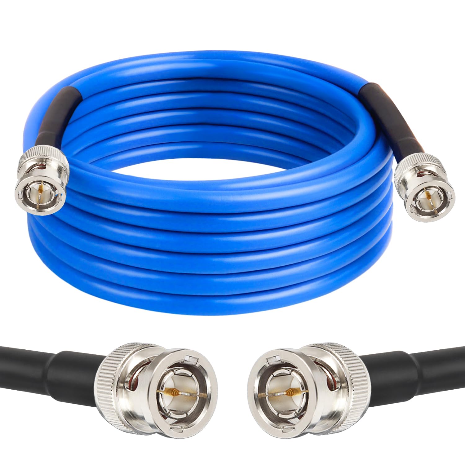 Xrds  Rf 15Ft Sdi Cable Bnc Cable, 3G/6G Sdi Cable Bnc Digital Video Cable 75 Ohm Rg59 Bnc Male Cable For 3G/6G Hd Sdi Camera Mo